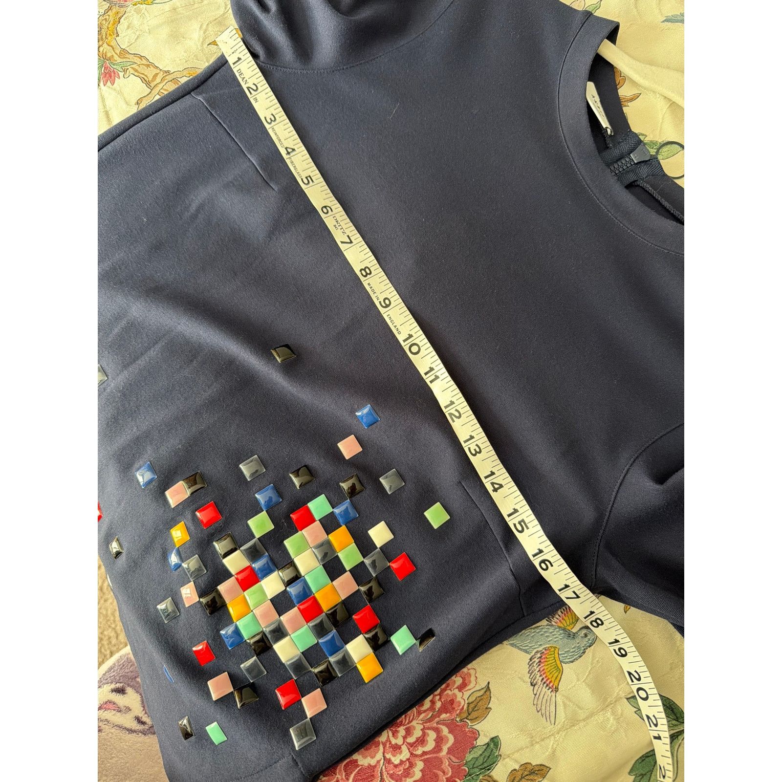 Akris 0231 Akris Punto Pixel Stud Embellished Navy Size 6 EU 40 Size M / US 6-8 / IT 42-44 - 9 Thumbnail