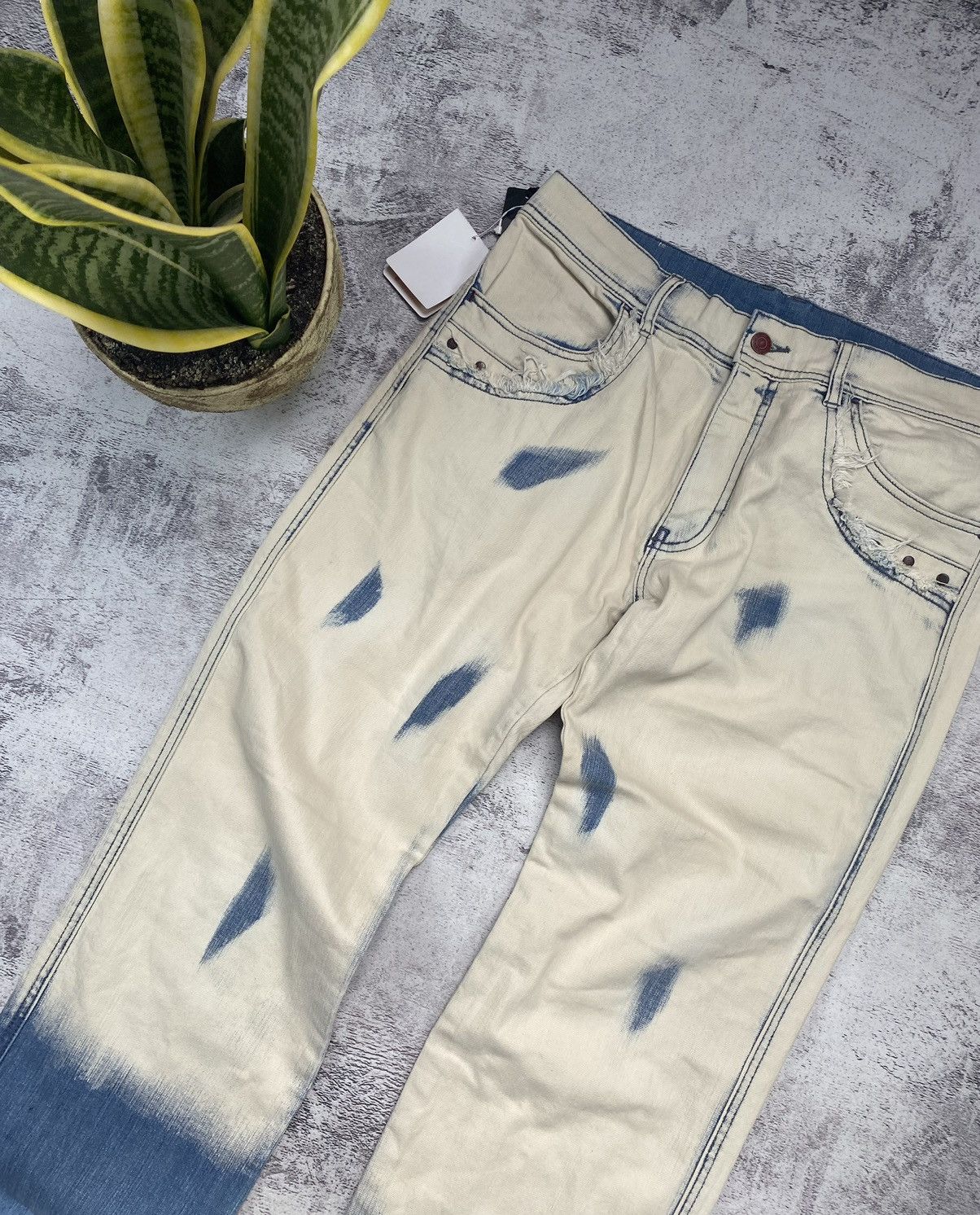Japanese Brand Vintage Very Rare Barassi Made In Japan Tie Dye Y2K Jeans Size US 34 / EU 50 - 12 Thumbnail