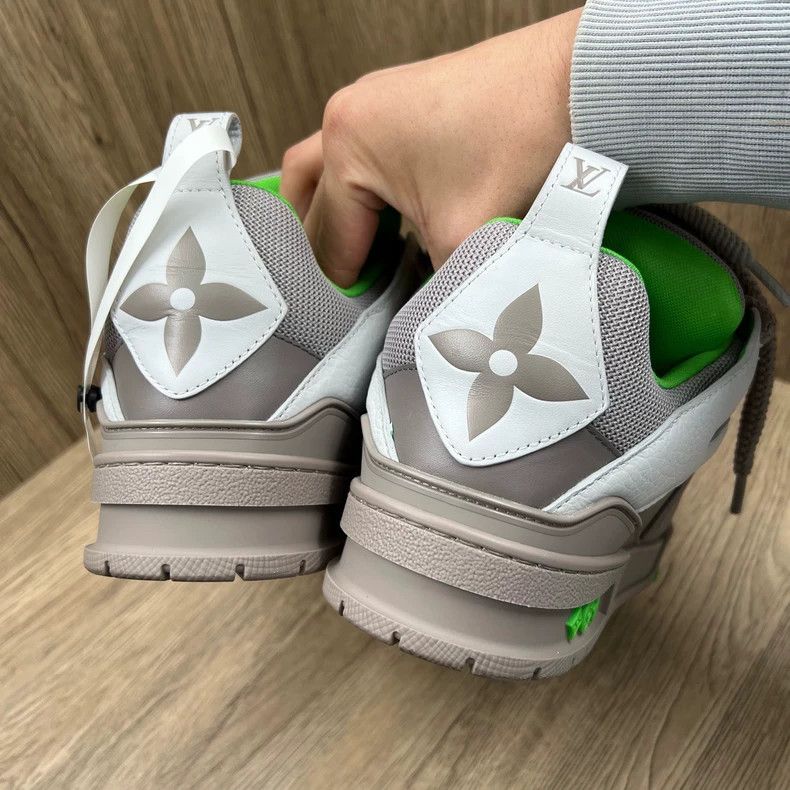 Louis Vuitton Louis Vuitton Skate grey-green breadboard shoes Size US 8 / EU 41 - 5 Thumbnail