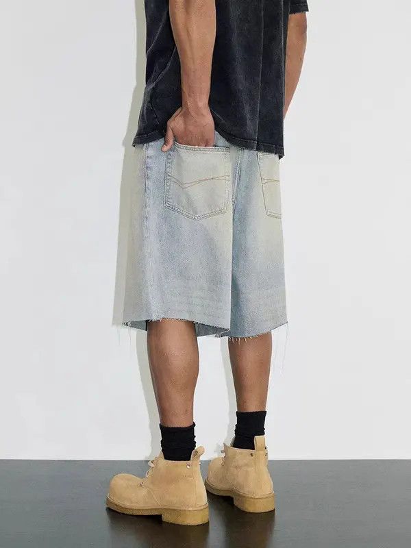Japanese Brand VIBE Street washed hip hop skateboard denim shorts Size US 34 / EU 50 - 1 Thumbnail
