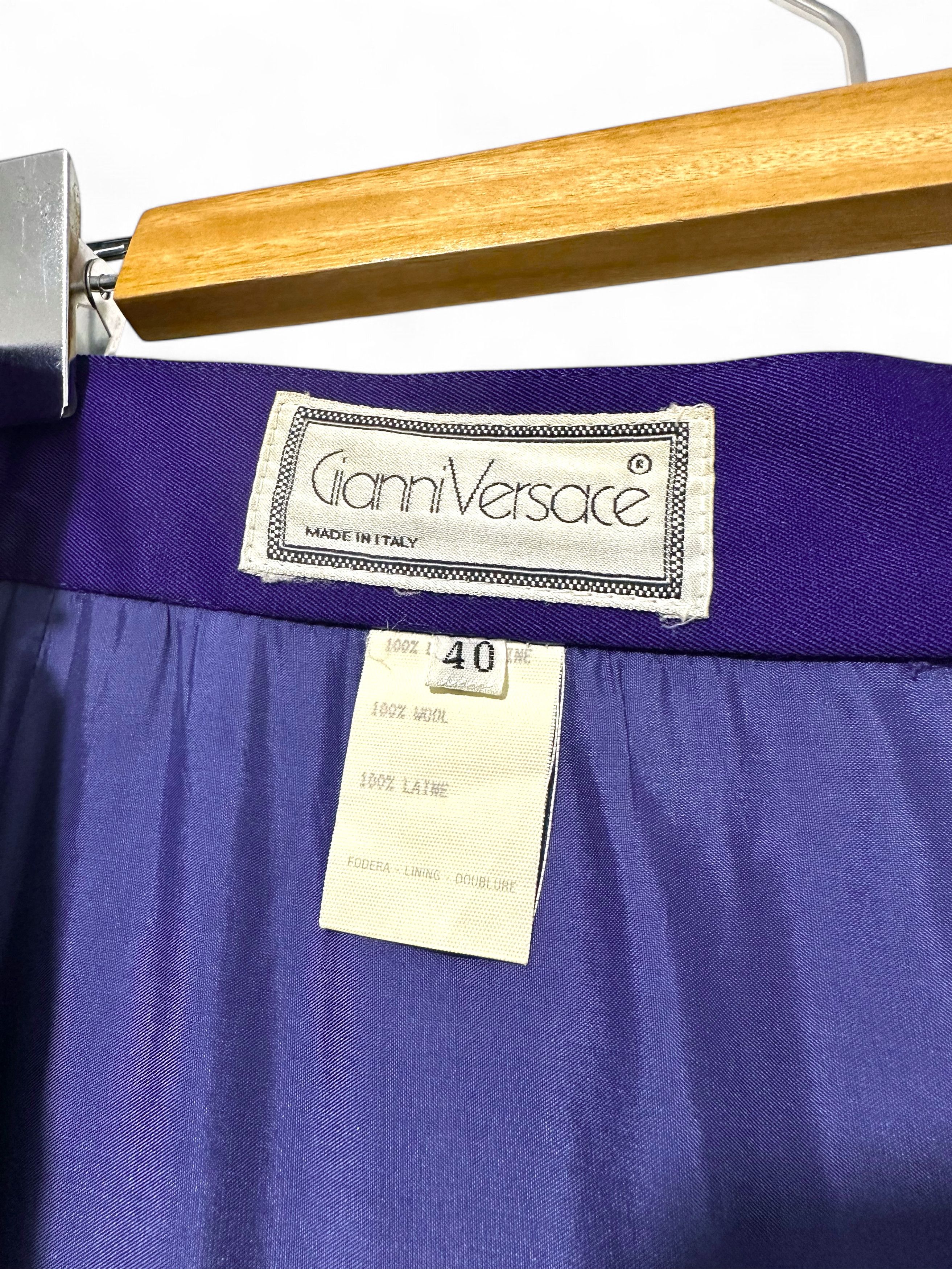 Versace Rare Vintage Gianni Versace Wool Layered Midi Skirt IT40 Size 27" / US 4 / IT 40 - 4 Thumbnail