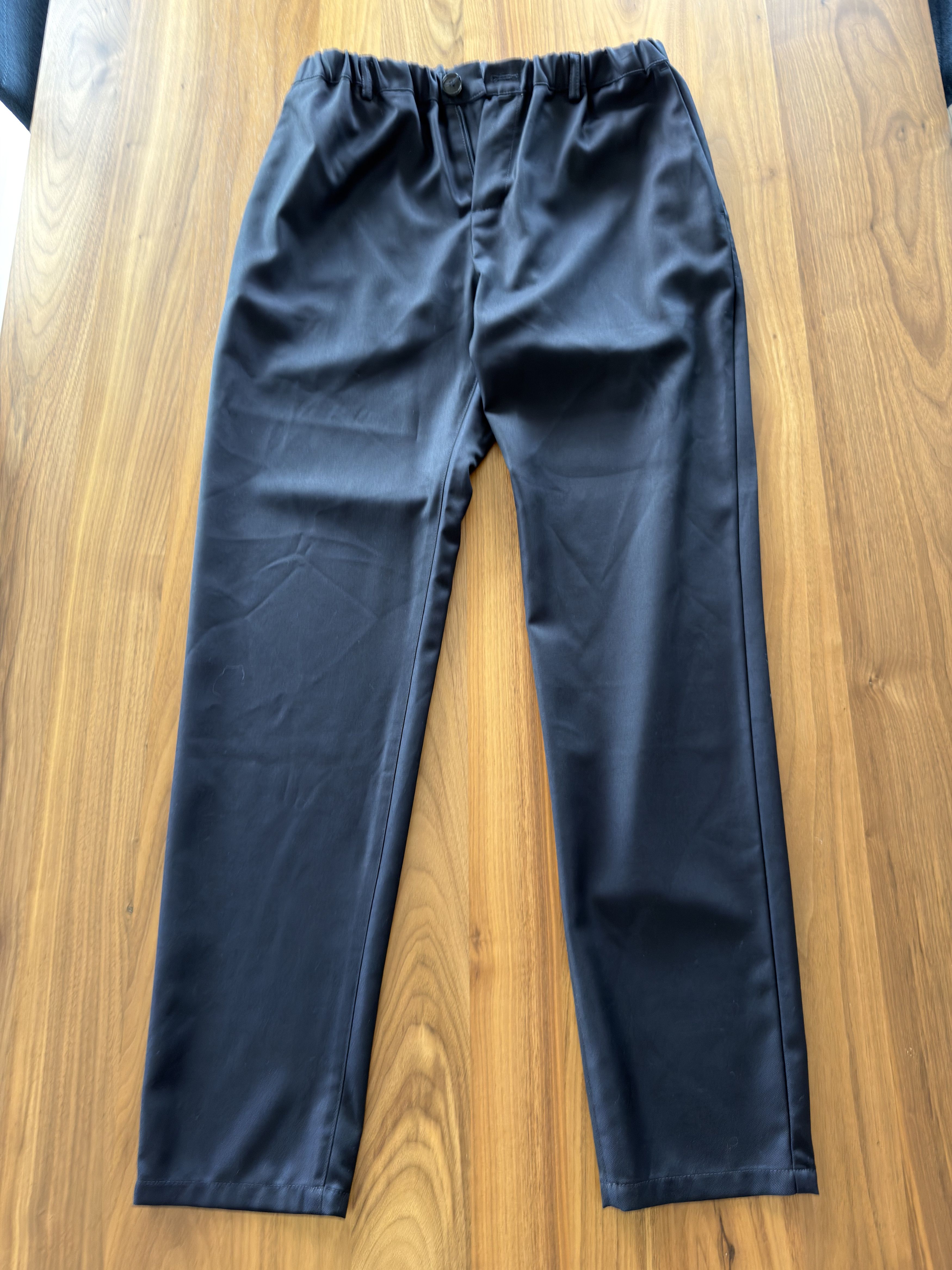A Kind Of Guise A Kind of Guise Wool Elasticated Wide Trousers Navy Size US 28 / EU 44 - 1 Thumbnail