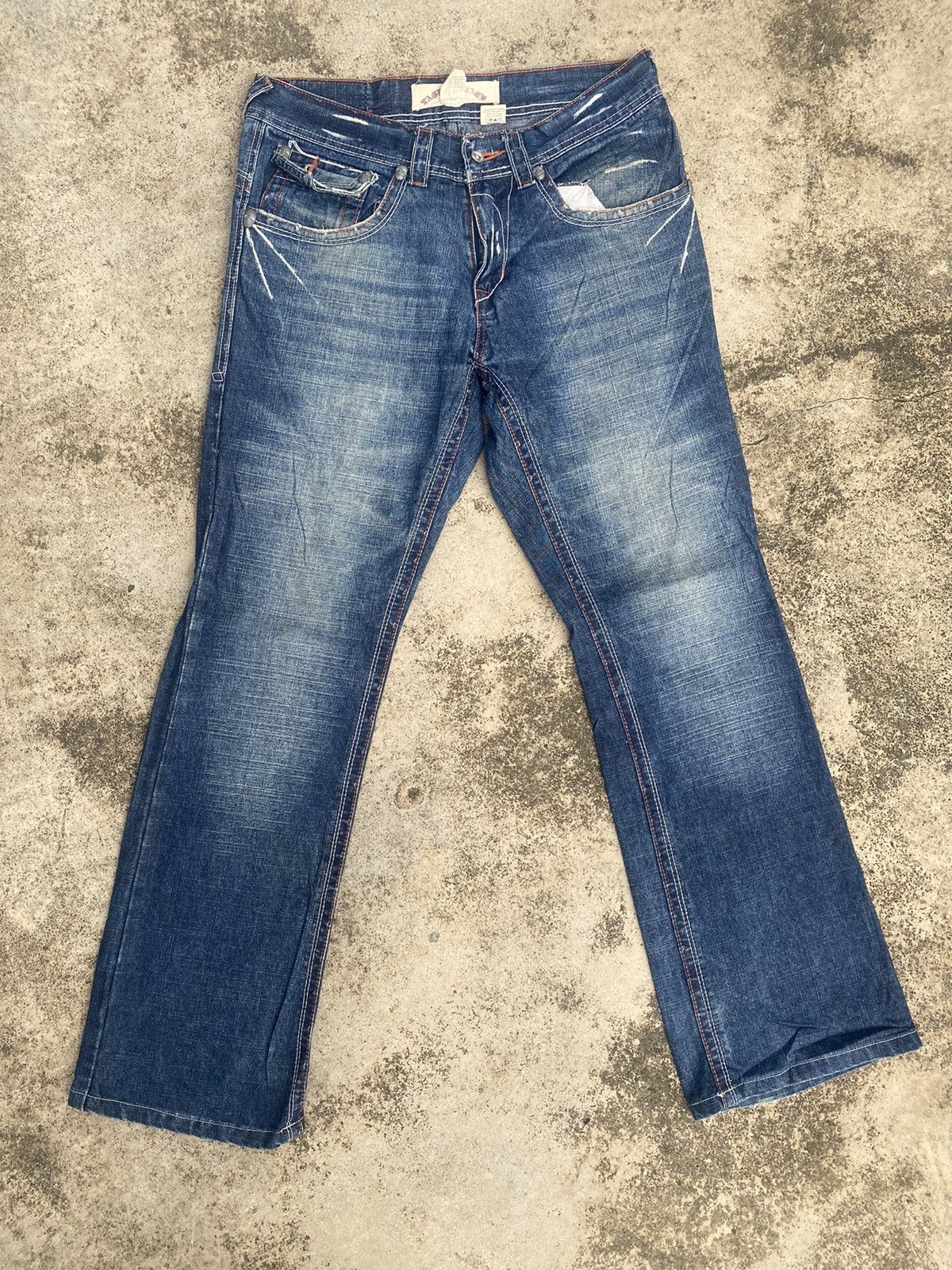 Japanese Brand Flare Jeans Raguna faded Bootcut Size US 32 / EU 48 - 3 Thumbnail