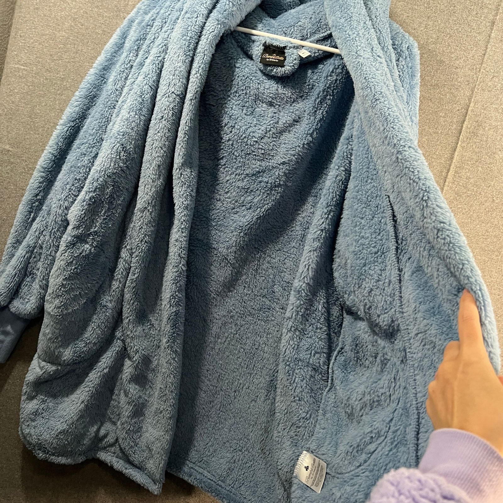 Other BumbleBella Wellsoft Lite Plush Hooded Lounger Faded Size M / US 6-8 / IT 42-44 - 4 Thumbnail