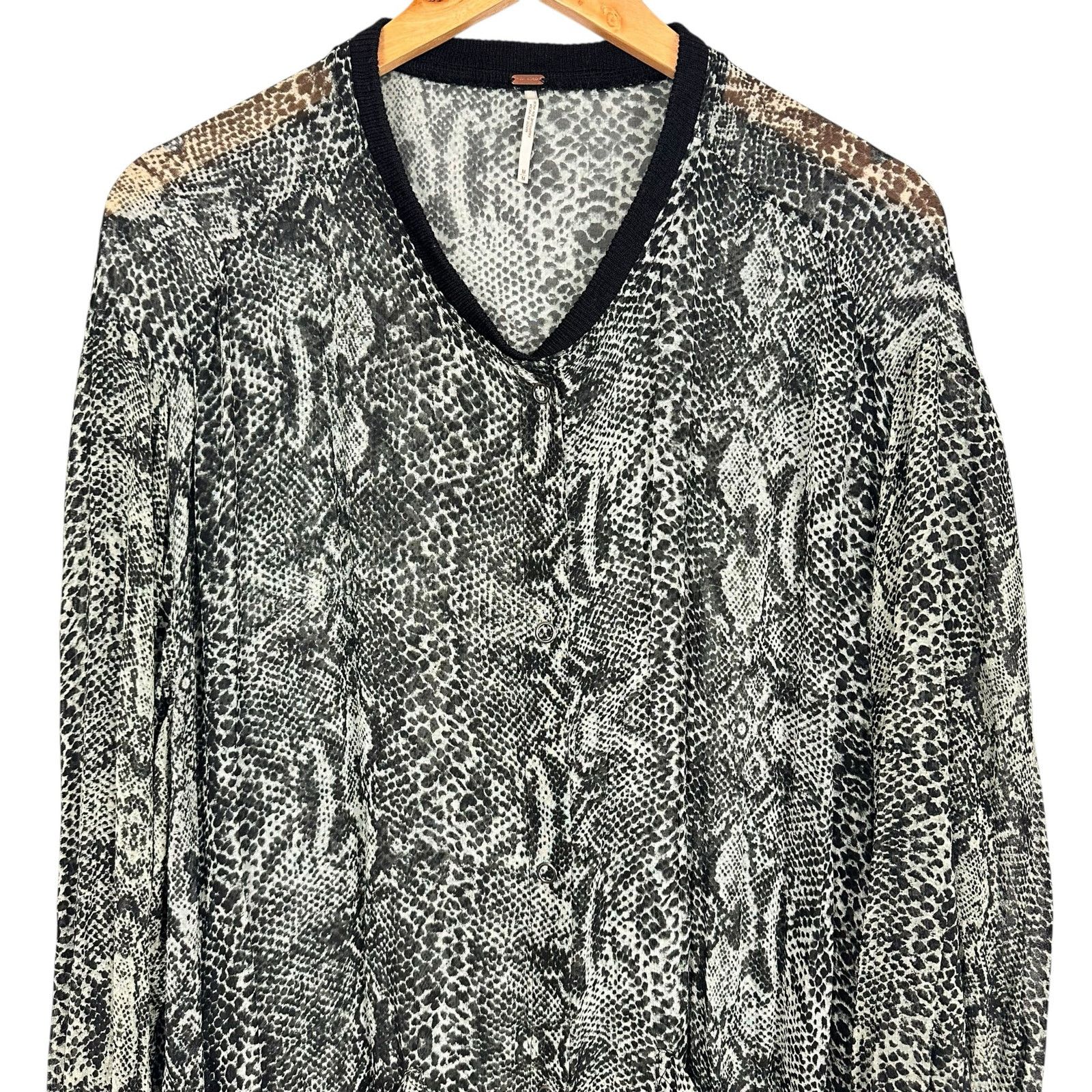 Free People Free People Lori Bomber Jacket Oversized Sz M Black Sheer Size M / US 6-8 / IT 42-44 - 9 Thumbnail