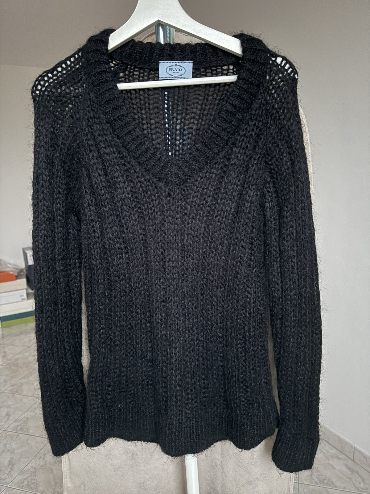 Prada Prada Women’s Black Mohair Sweater Size S / US 4 / IT 40 - 2 Thumbnail