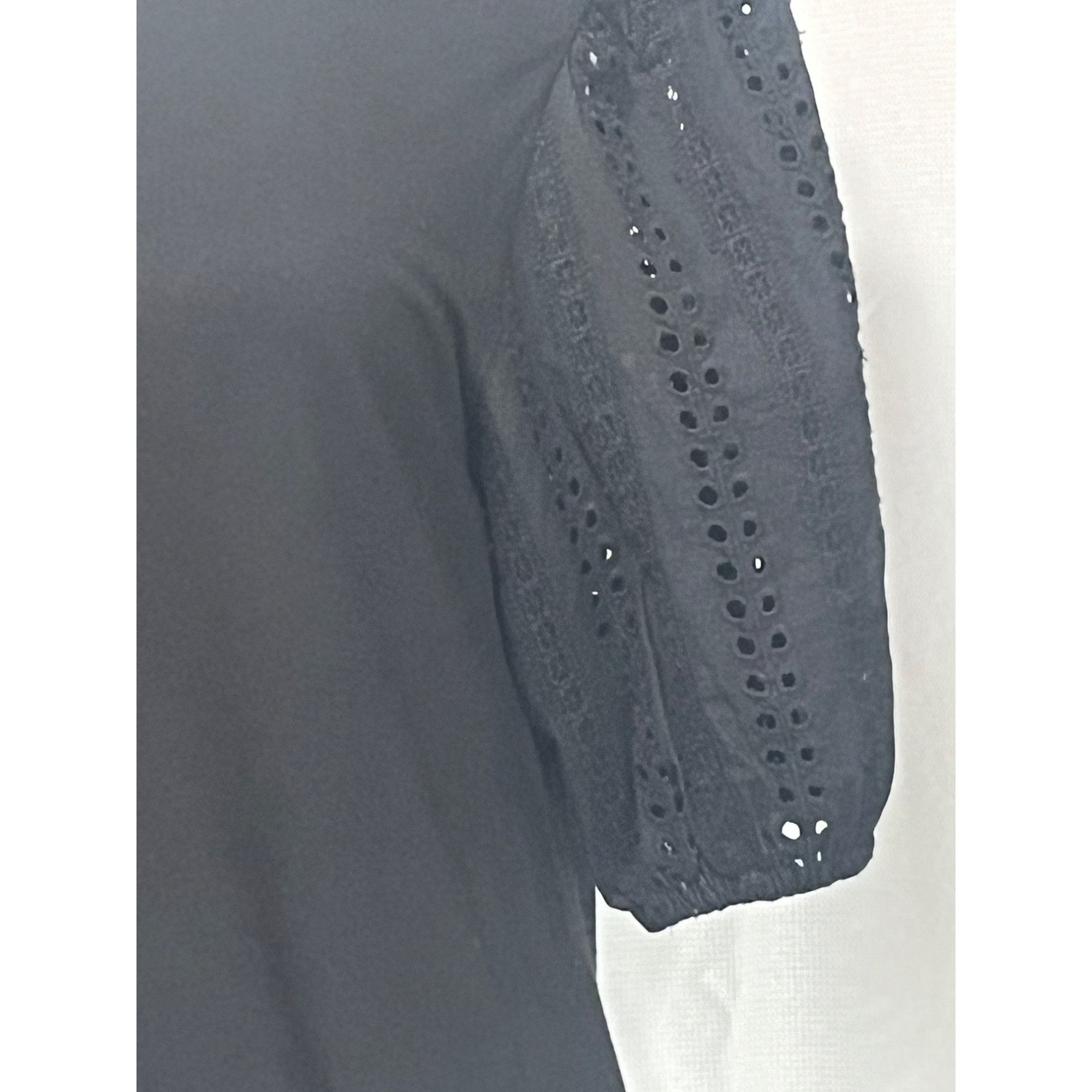 Other Faith & Zoe Women’s Eyelet Ballon Sleeve Top, Black, M Size M / US 6-8 / IT 42-44 - 11 Thumbnail