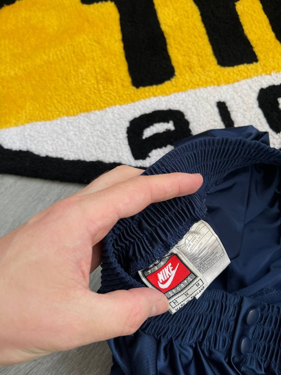 Nike × Streetwear × Vintage nike vintage rare sweatpants drill swoosh 90s Size US 32 / EU 48 - 9 Thumbnail