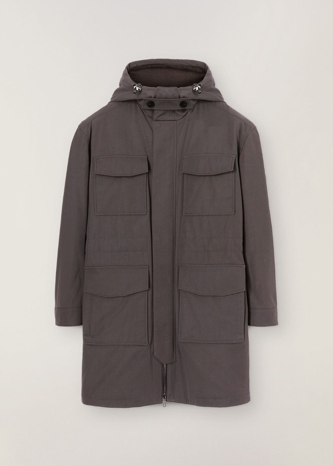 image of Loro Piana O1Loc1C0124 Hooded Parka In Brown, Men's (Size Large)