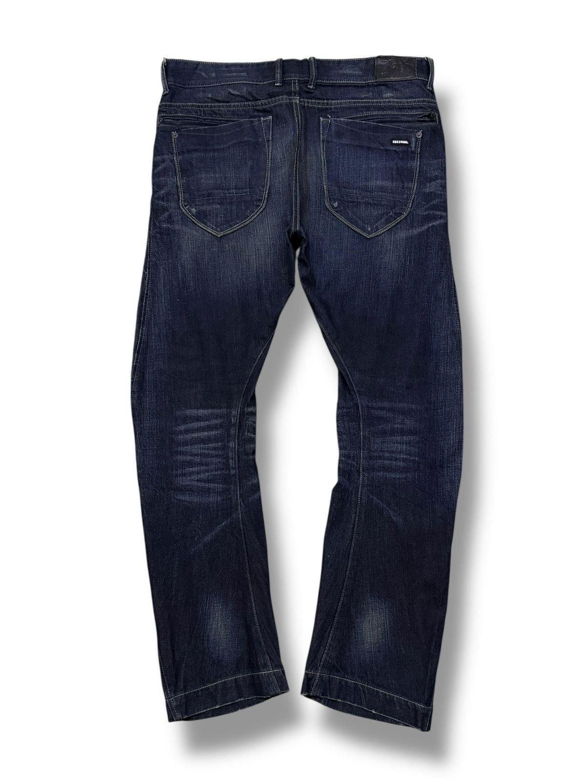 Numbers Vintage Back Number Black Denim Jeans Japan | Dark Wash W35 Size US 35 - 3 Thumbnail