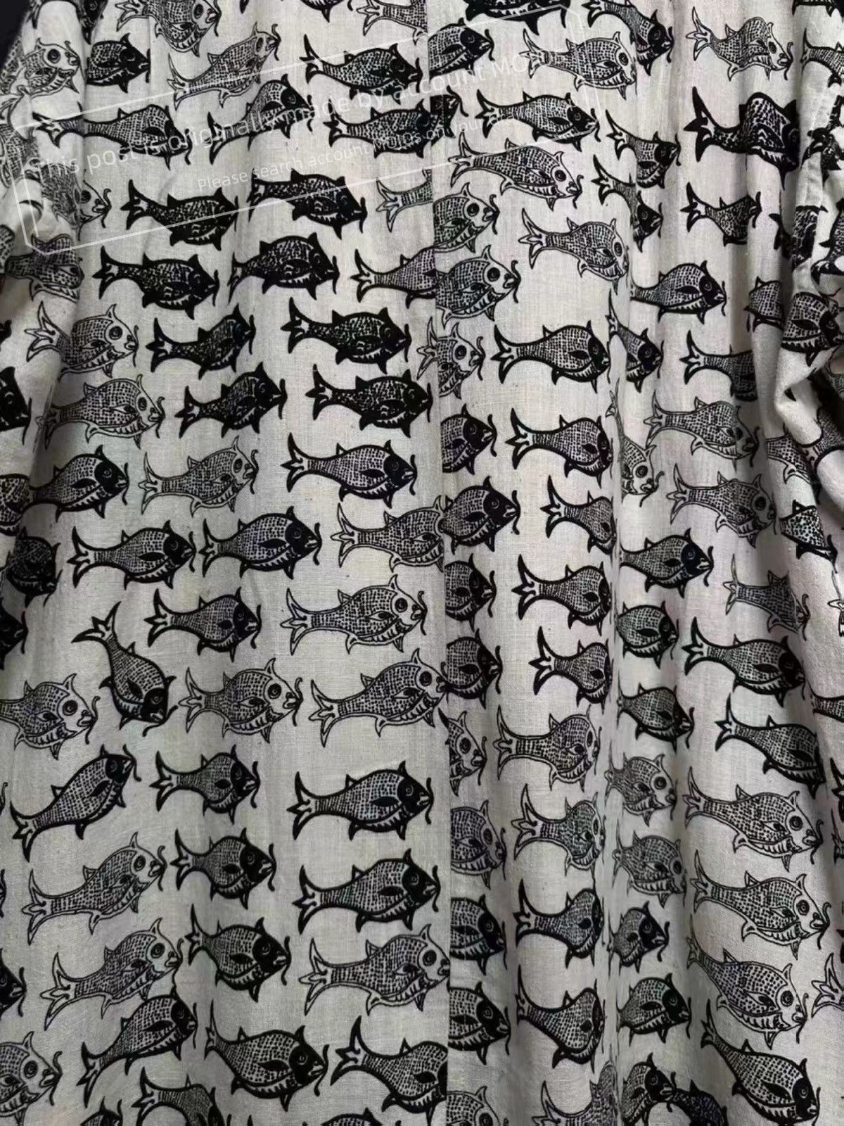 John Alexander Skelton Sz L John Alexander Skelton 21AW Fish Print Shirt mo.jos25 Size US L / EU 52-54 / 3 - 3 Thumbnail