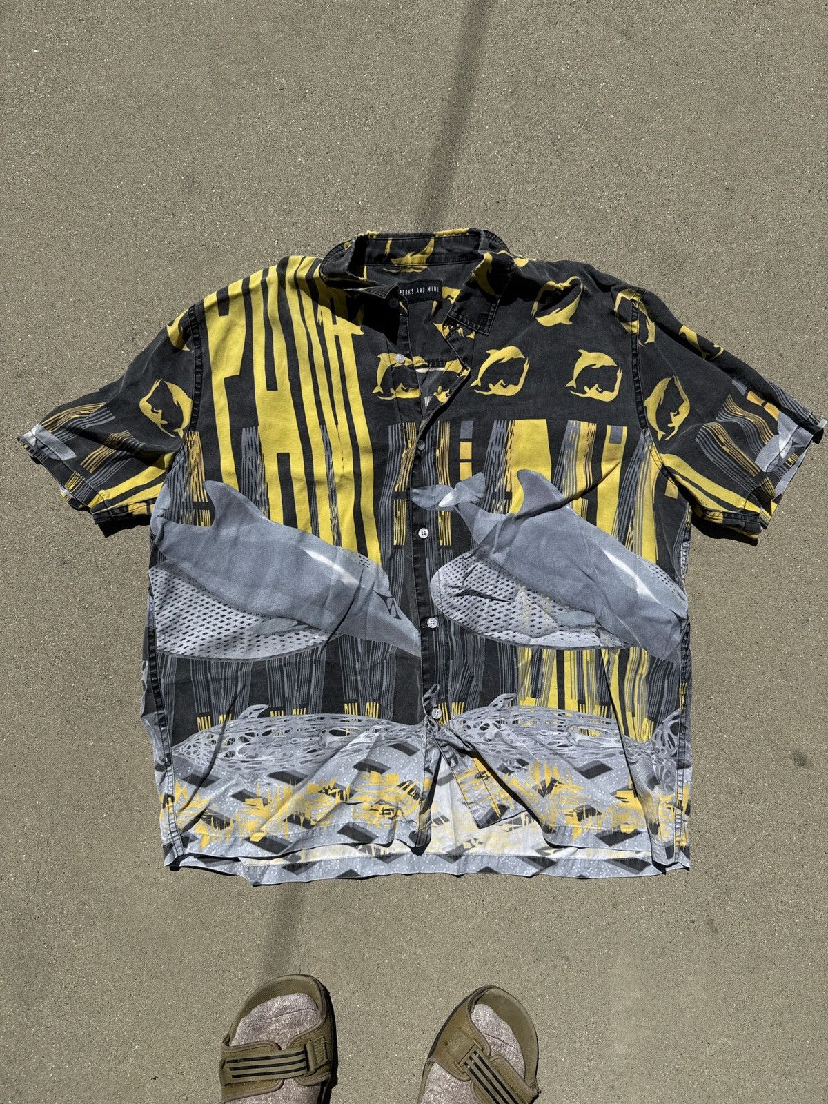 Perks And Mini Psychedelic print woven shirt | Grailed