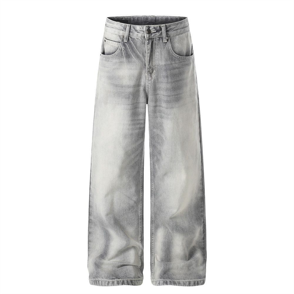 Vintage Men's Punk Washed Wide-Leg Gradient Denim Jeans Size US 32 / EU 48 - 1 Thumbnail