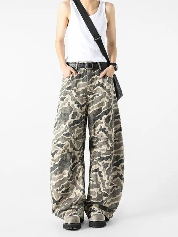 Japanese Brand Retro loose patchwork camouflage jeans Size US 32 / EU 48 - 1 Thumbnail