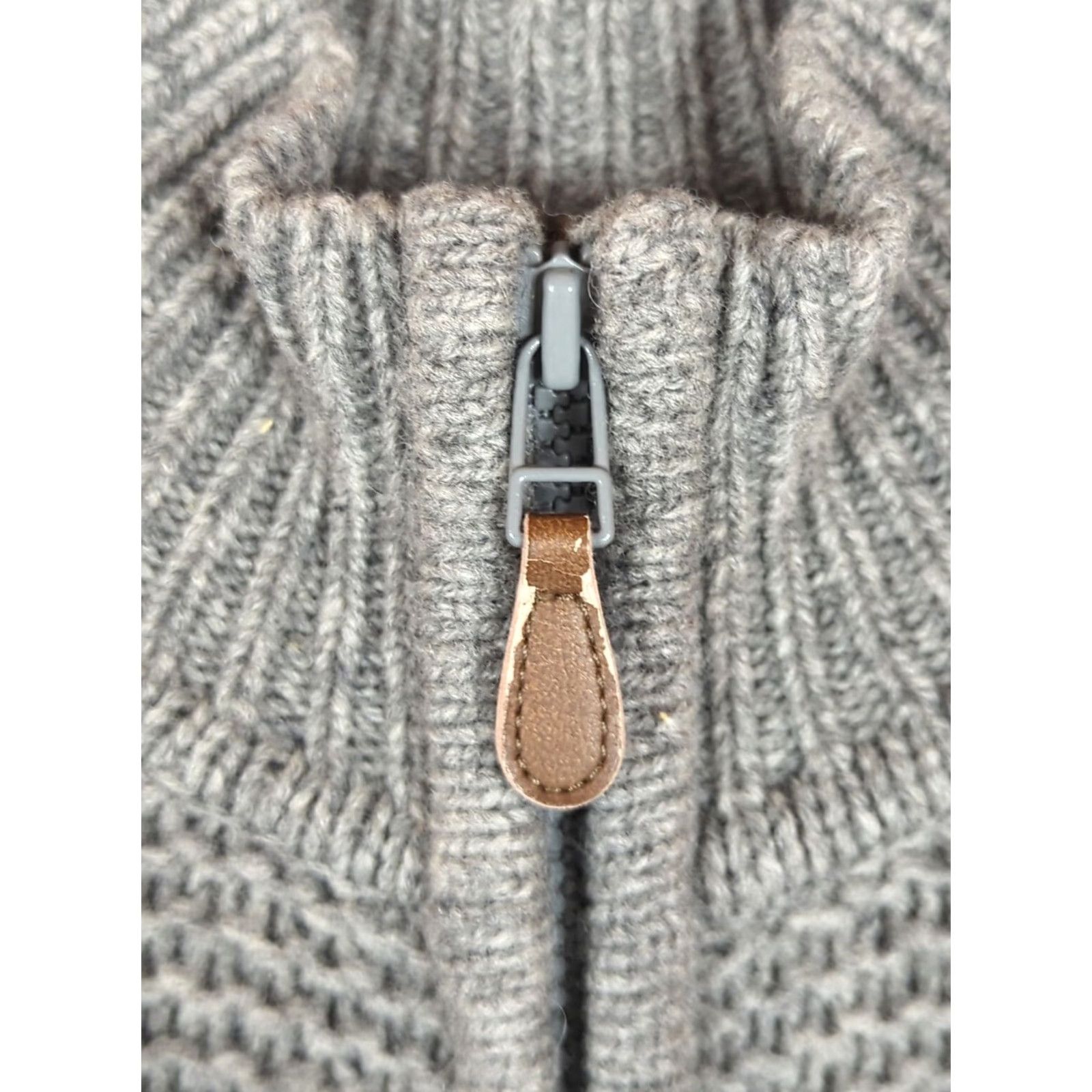 Gap VINTAGE Gap Cardigan Sweater Mens 2XL Gray Wool Knit Full Zip Mock Neck Long Sleeve Zipper Classic Grandpa Size US XXL / EU 58 / 5 - 3 Thumbnail