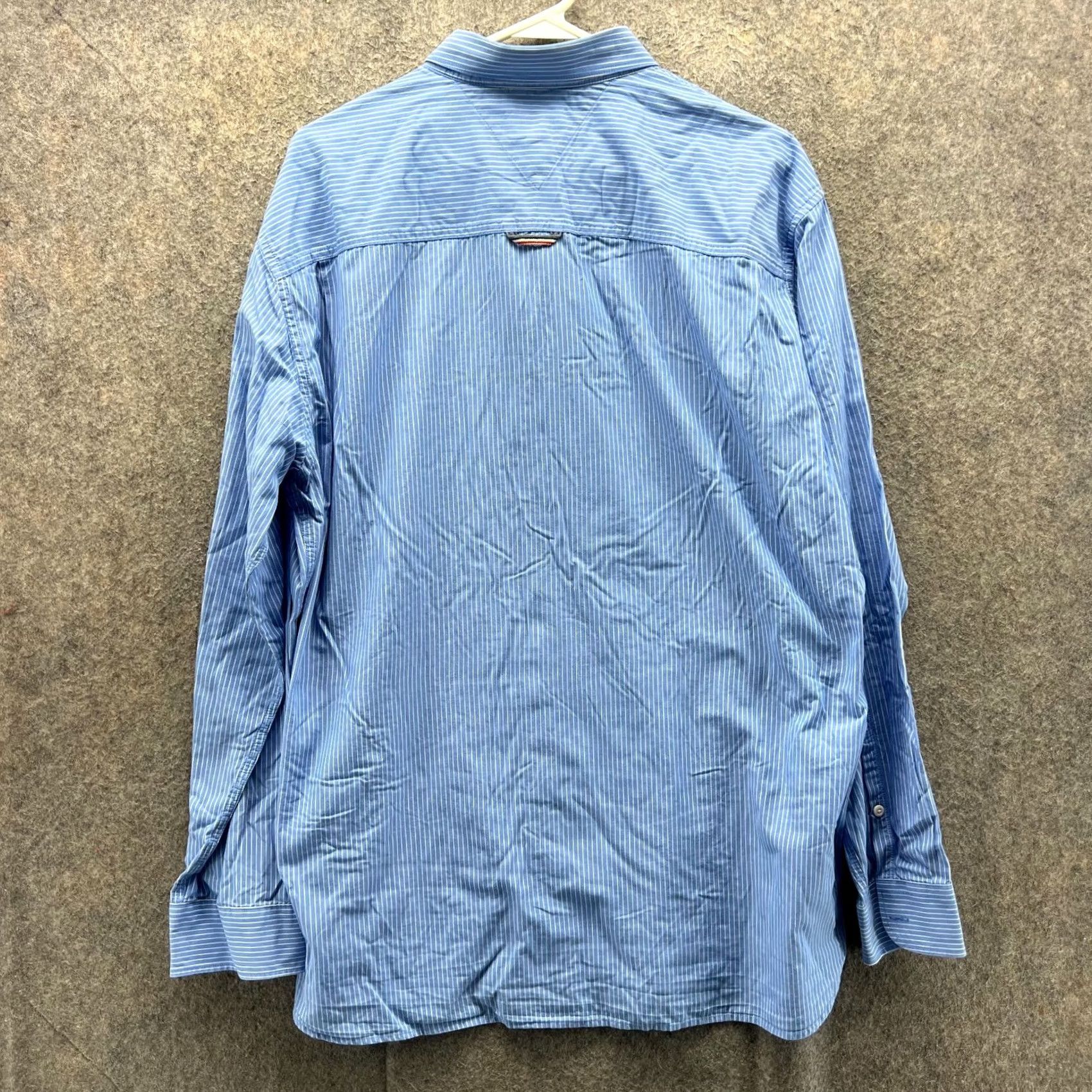 Tommy Hilfiger Tommy Hilfiger Shirt Men XXL Blue Striped Button Front Oxford Vintage US Size US XXL / EU 58 / 5 - 2 Thumbnail