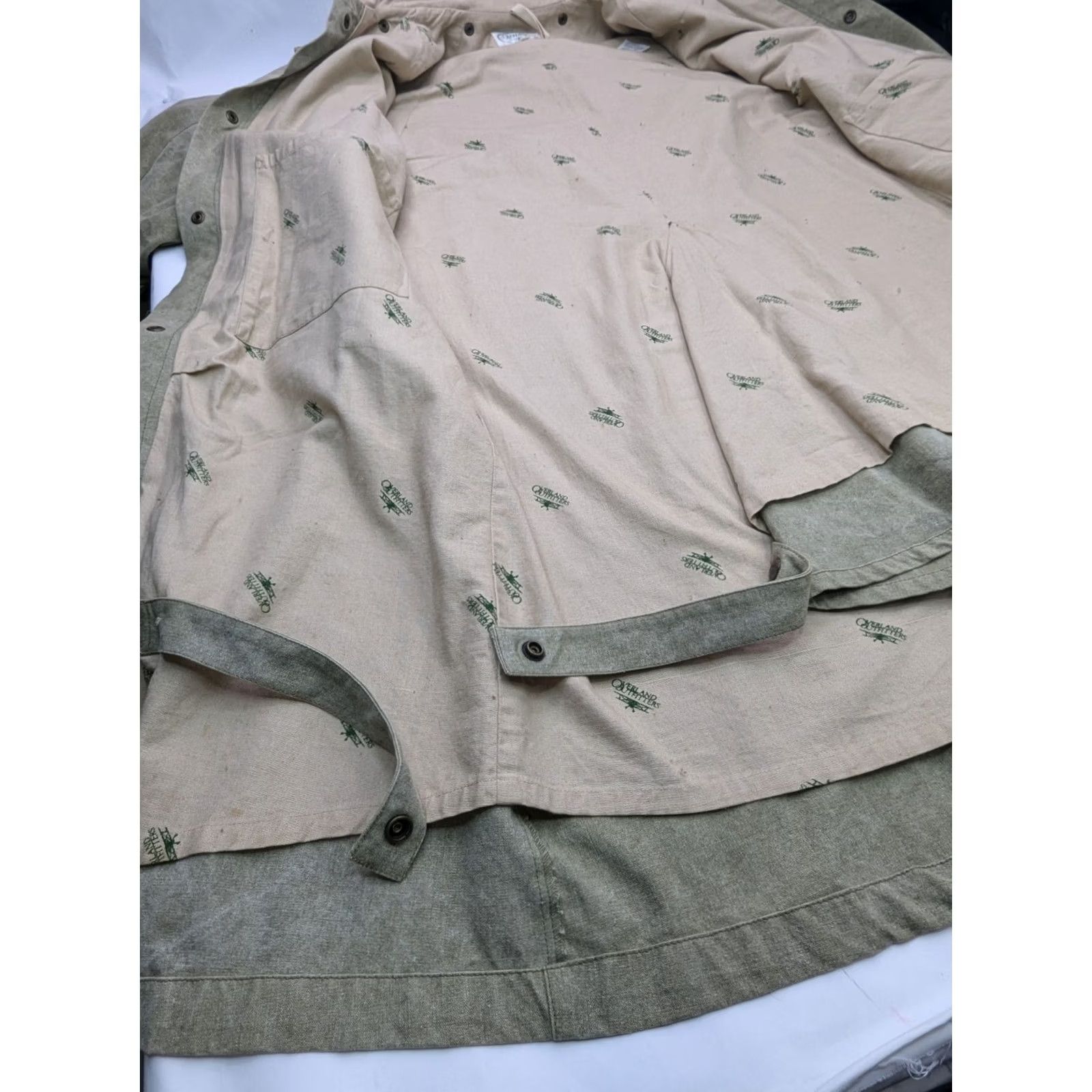 Vintage VTG Overland Outfitters Walkabout Adventure Duster Jacket Mens M Khaki Canvas Coat Size US M / EU 48-50 / 2 - 7 Thumbnail