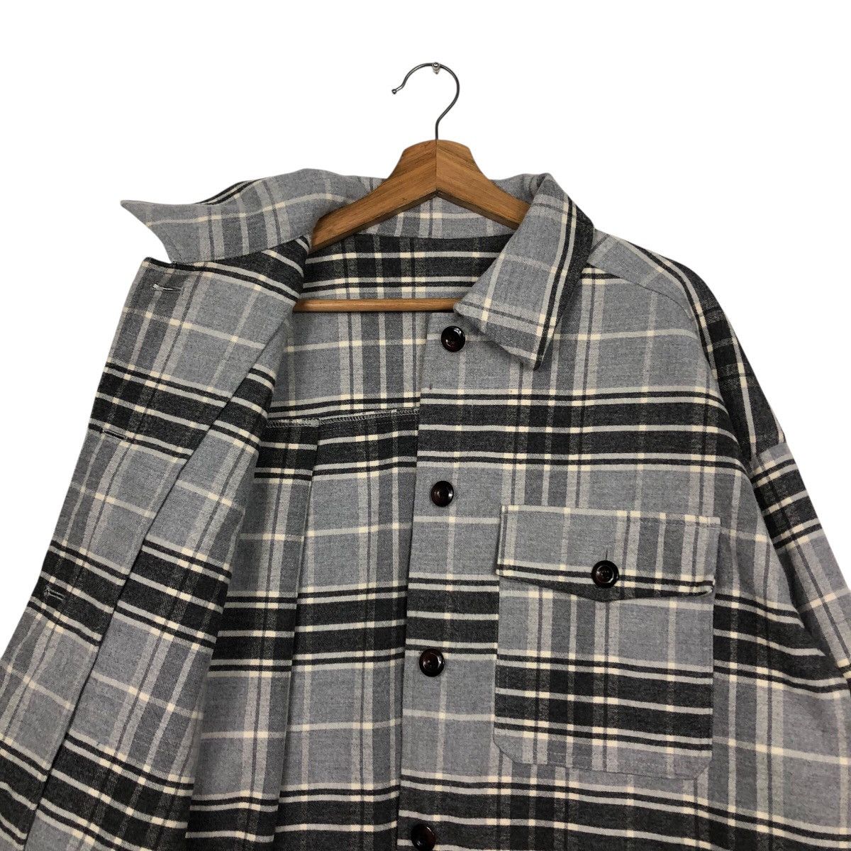 Japanese Brand 📌Vintage Button Jacket Tartan Design GU Japan Issey Miyake Size US XL / EU 56 / 4 - 13 Thumbnail