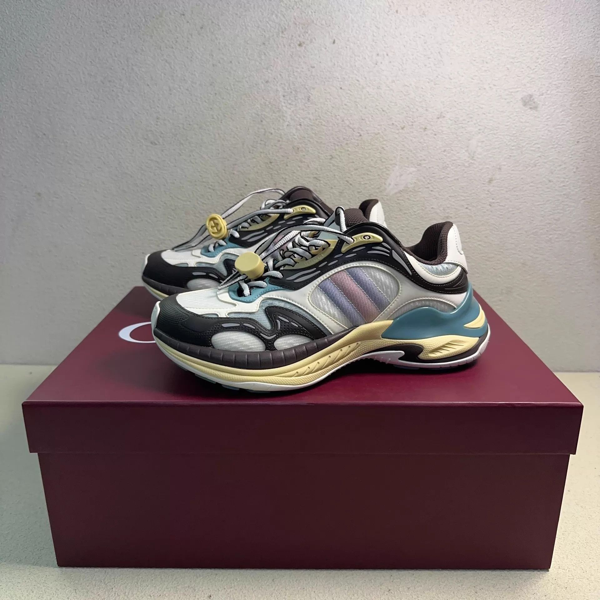 Gucci GUCCI Low-Top Sneakers Men's Black/White/Blue 39.5 Size US 6.5 / EU 39-40 - 1 Thumbnail