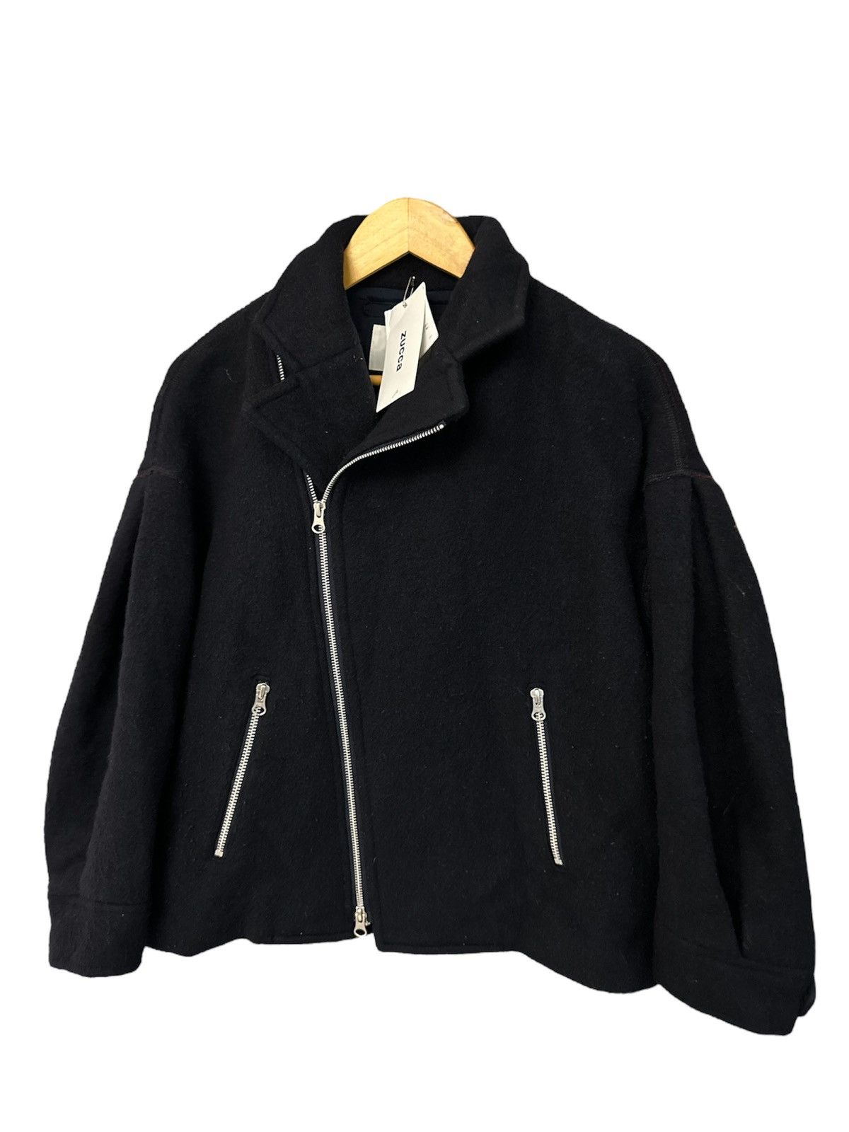 CABANE de ZUCCa × Issey Miyake AW21 Zucca Double Collar Zipper Wool Jacket Size US M / EU 48-50 / 2 - 2 Thumbnail