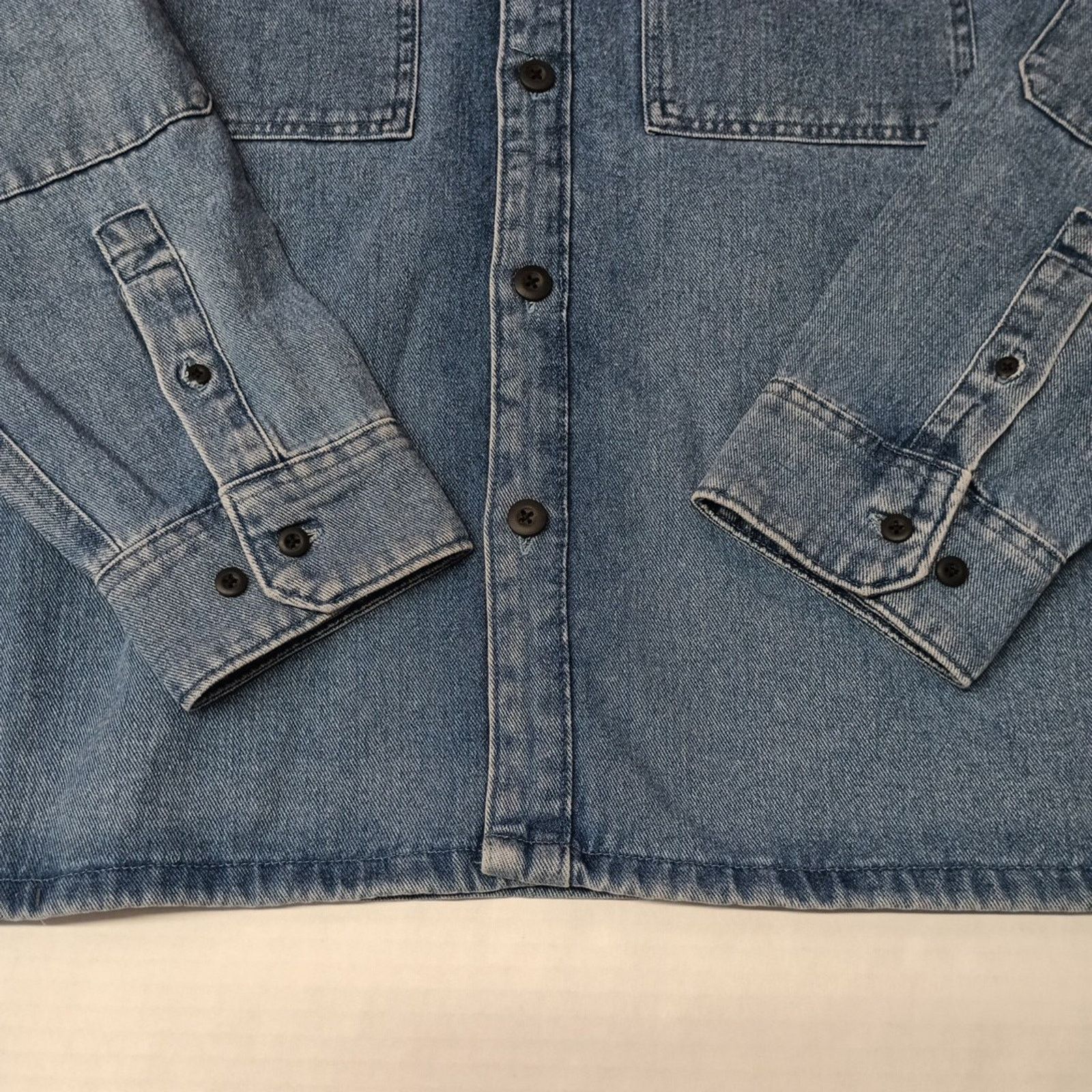 Wrangler Wrangler Blue Denim Jacket Overshirt Workwear Shacket Size L Size US L / EU 52-54 / 3 - 2 Thumbnail