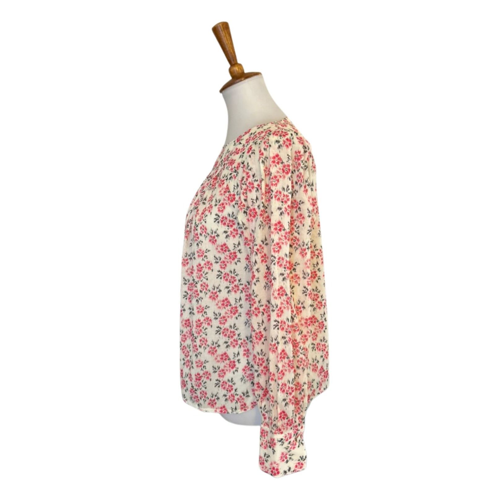Rebecca Taylor NWT Rebecca Taylor Floral Ikat Long Sleeve Blouse – Size S Size S / US 4 / IT 40 - 2 Thumbnail