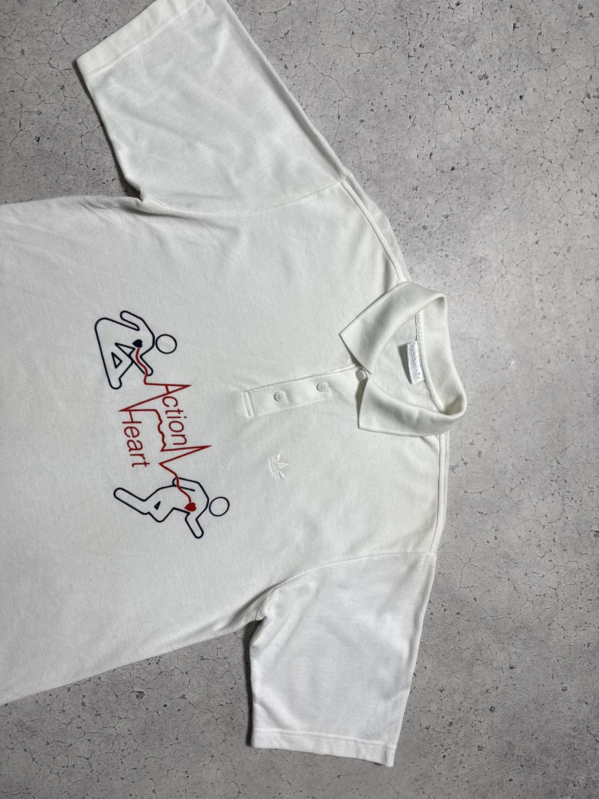 Adidas Adidas Vintage 90’s Polo Shirt White Big Logo Size US M / EU 48-50 / 2 - 5 Thumbnail