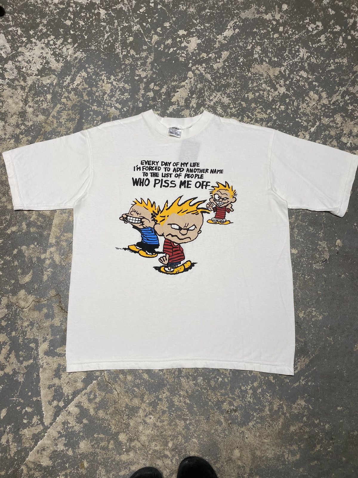 Japanese Brand × Vintage Vintage Calvin And Hobbes People Who Piss Me Off 90s Tshirt Size US L / EU 52-54 / 3 - 1 Thumbnail