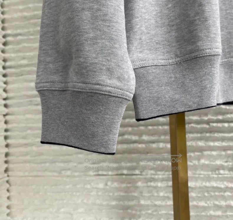 Brunello Cucinelli Brunello Cucinelli Gray Letter Embroidered Hooded Sweatshi Size US S / EU 44-46 / 1 - 6 Thumbnail
