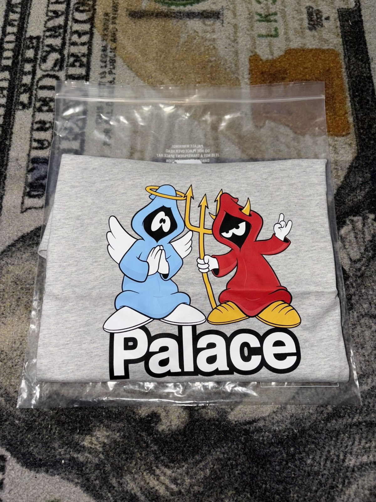 Palace Palace Right and Wrong T-Shirt Grey Size US XL / EU 56 / 4 - 1 Thumbnail
