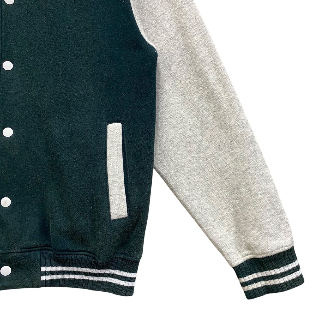 Warner Bros Vintage Tom and Jerry Varsity Jacket Green & Grey Size M Size US M / EU 48-50 / 2 - 4 Thumbnail