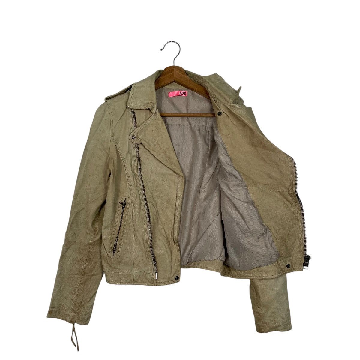 Japanese Brand Japanese Brand LDS Double Colar Biker Leather Jacket Size XS / US 0-2 / IT 36-38 - 9 Thumbnail