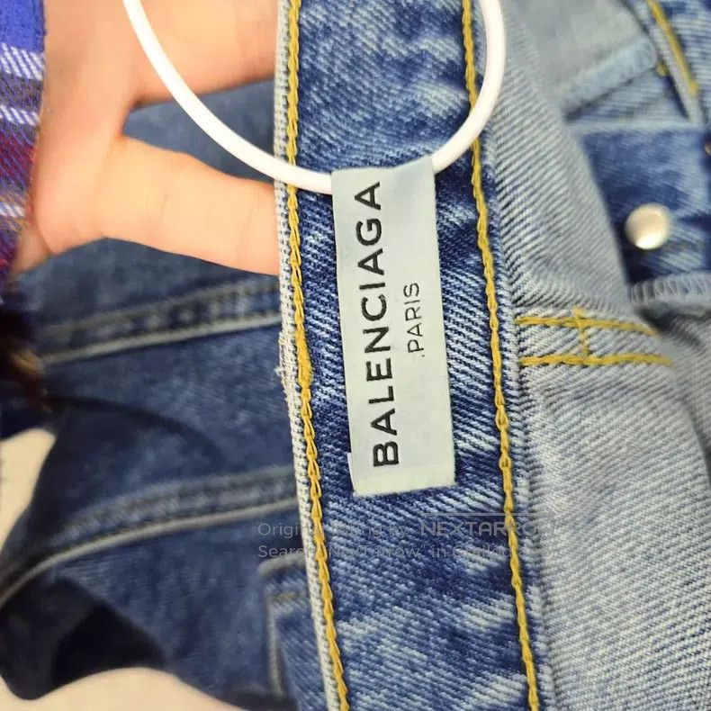 Balenciaga Balenciaga Color Block Denim Pants, Size 38 Size US 38 / EU 54 - 6 Thumbnail