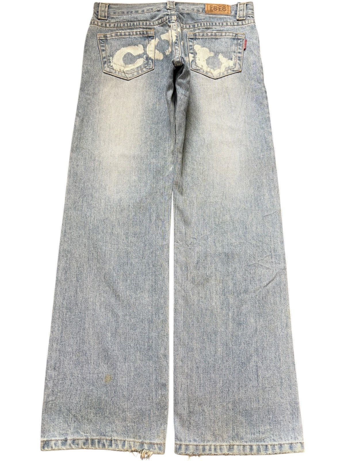 Fubu Vintage Coco Lulu Faded Wash Distress Baggy Jeans Size 31" - 2 Thumbnail