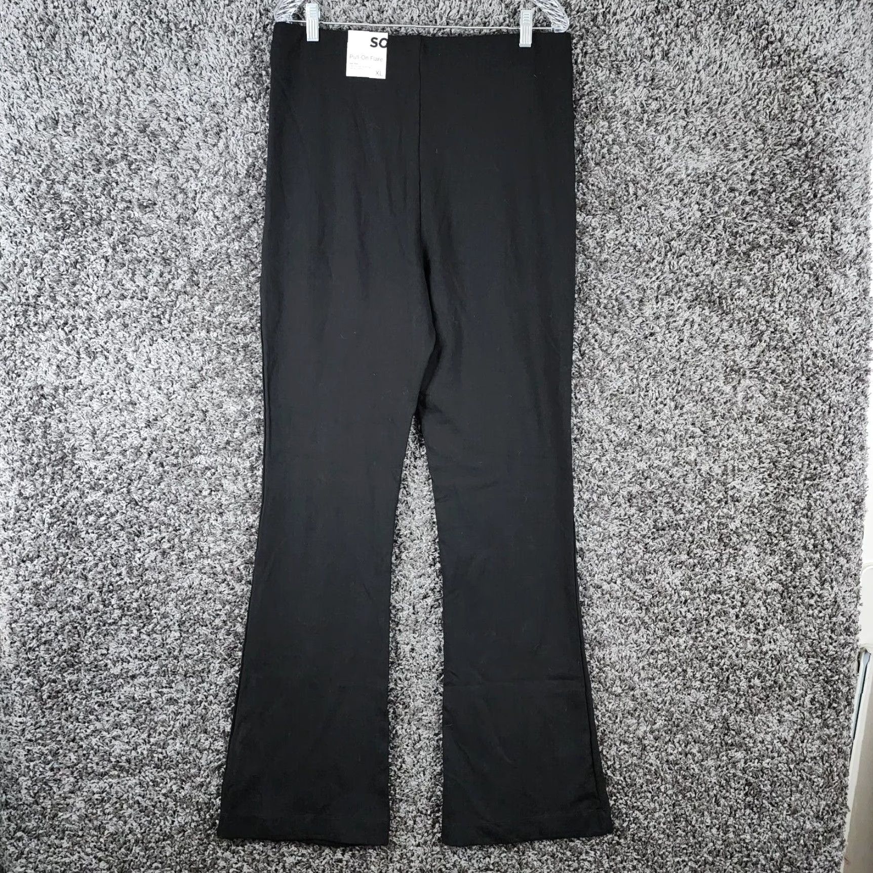 Vintage SO Womens High Rise Flare Leggings Black XL Size 40" / US 18 - 7 Thumbnail