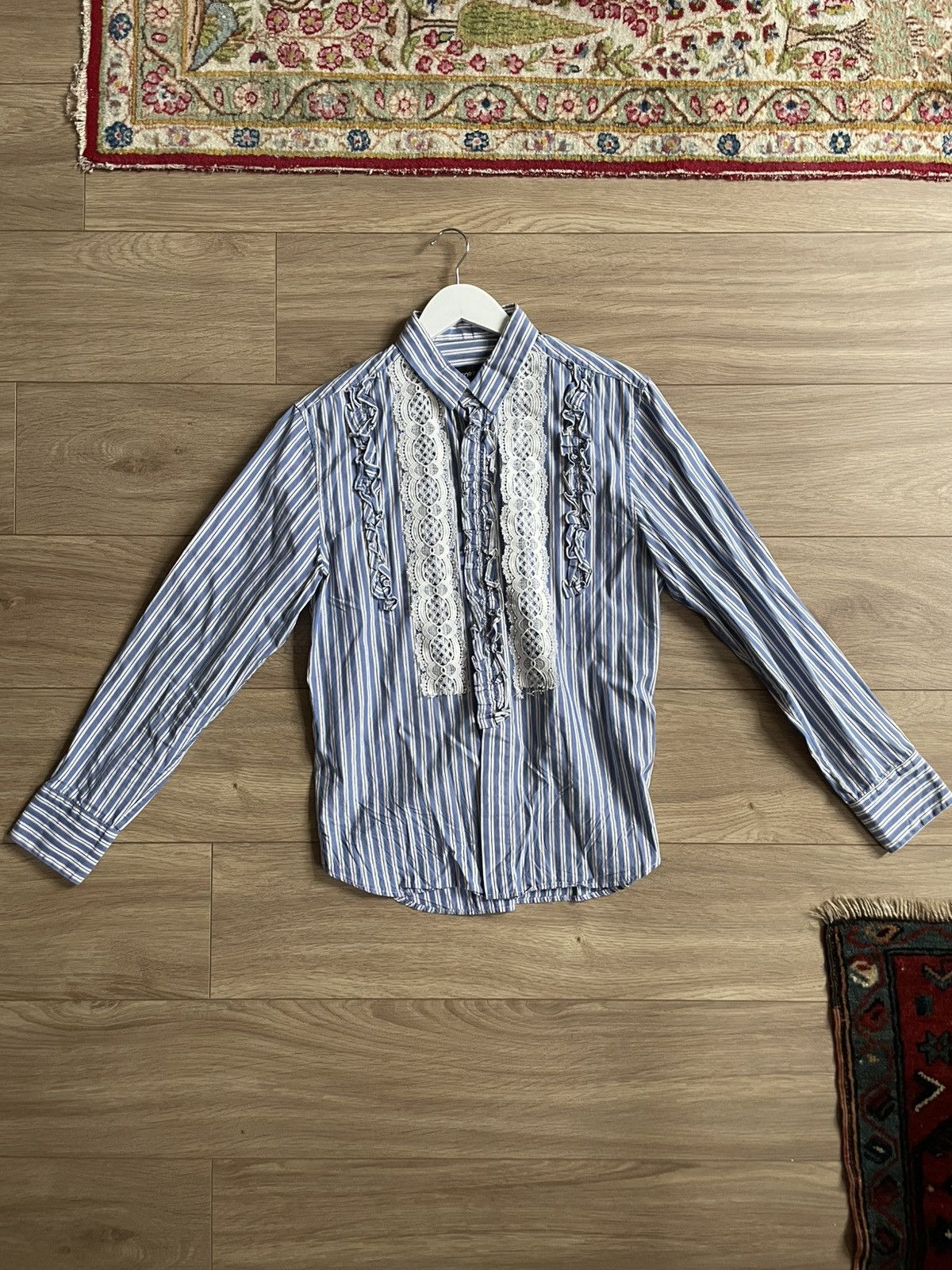 Viktor & Rolf VIKTOR AND ROLF Mister Mister - Striped frill shirt Size US M / EU 48-50 / 2 - 4 Thumbnail