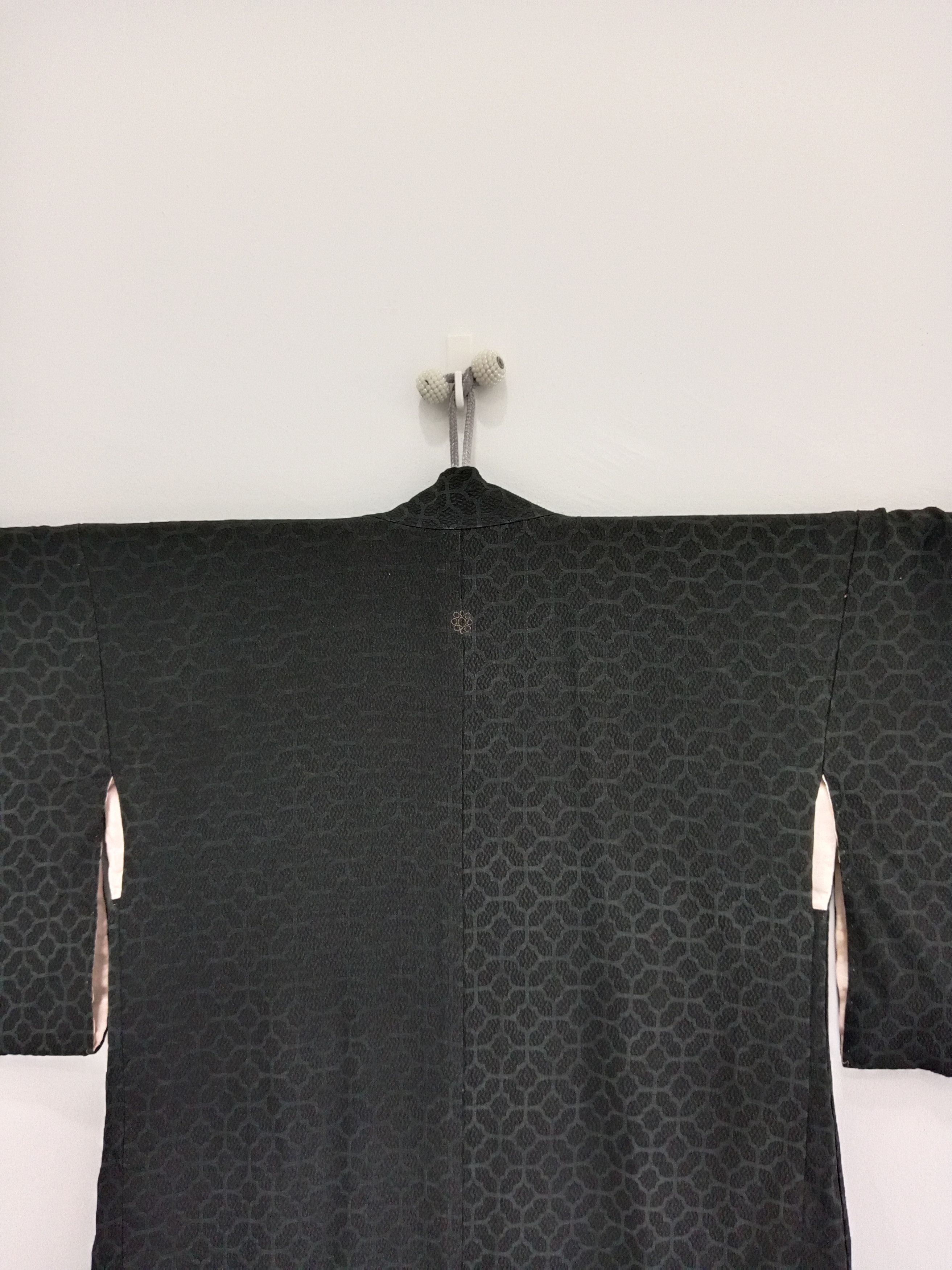 Japanese Brand Vintage Black Silk Haori Kimono Japanese Traditional Wear Size US L / EU 52-54 / 3 - 5 Thumbnail