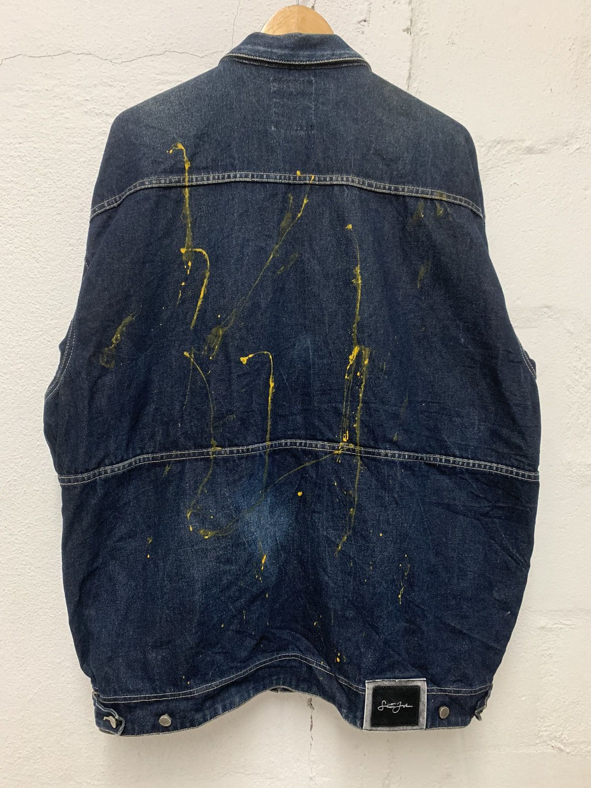 Sean John Sean John Paint Splatter Denim Jacket Size US XXL / EU 58 / 5 - 6 Thumbnail