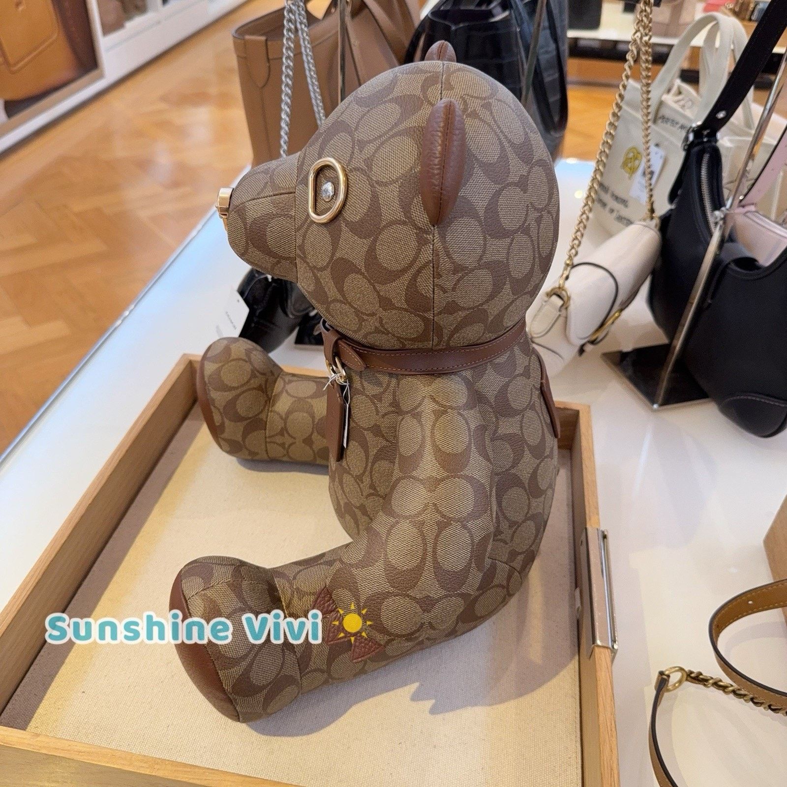 Coach NWT COACH Large Leather Collectible Bear Teddy Bear CE974 Size ONE SIZE - 4 Thumbnail