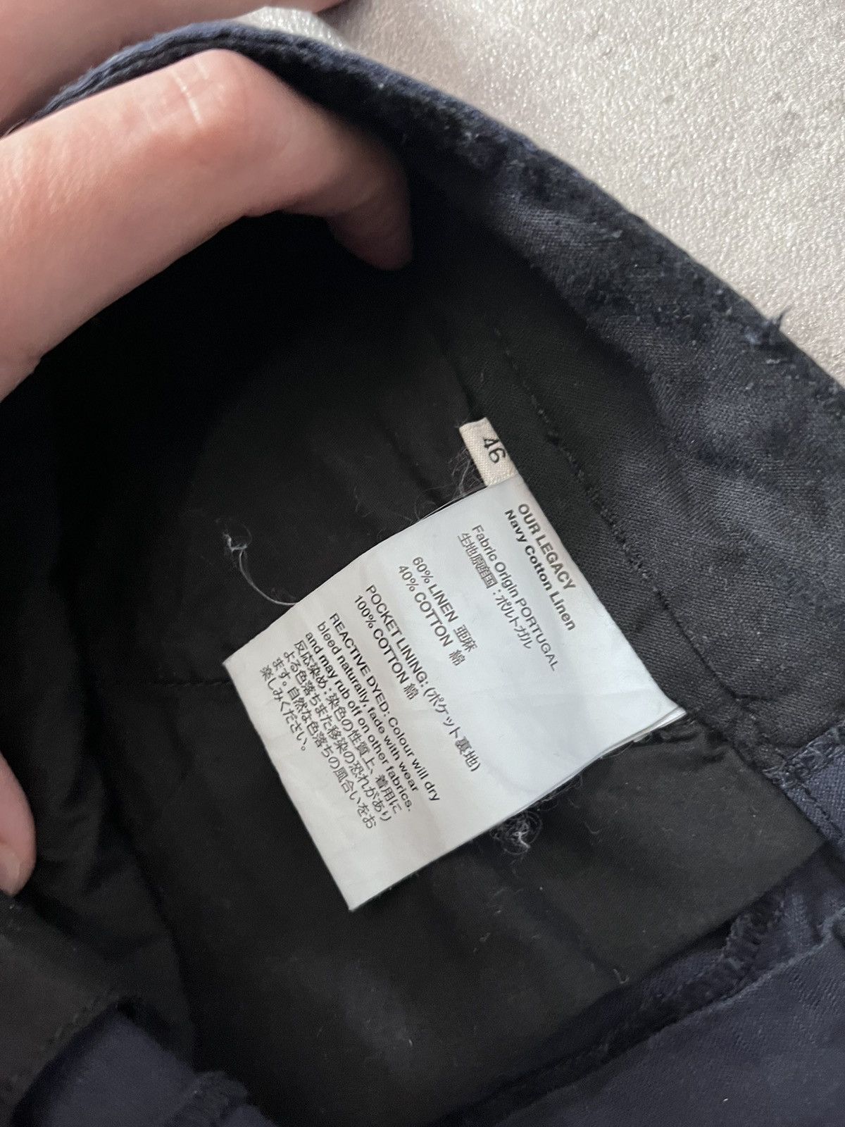 Our Legacy Our Legacy navy cotton linen pants Size US 30 / EU 46 - 10 Thumbnail