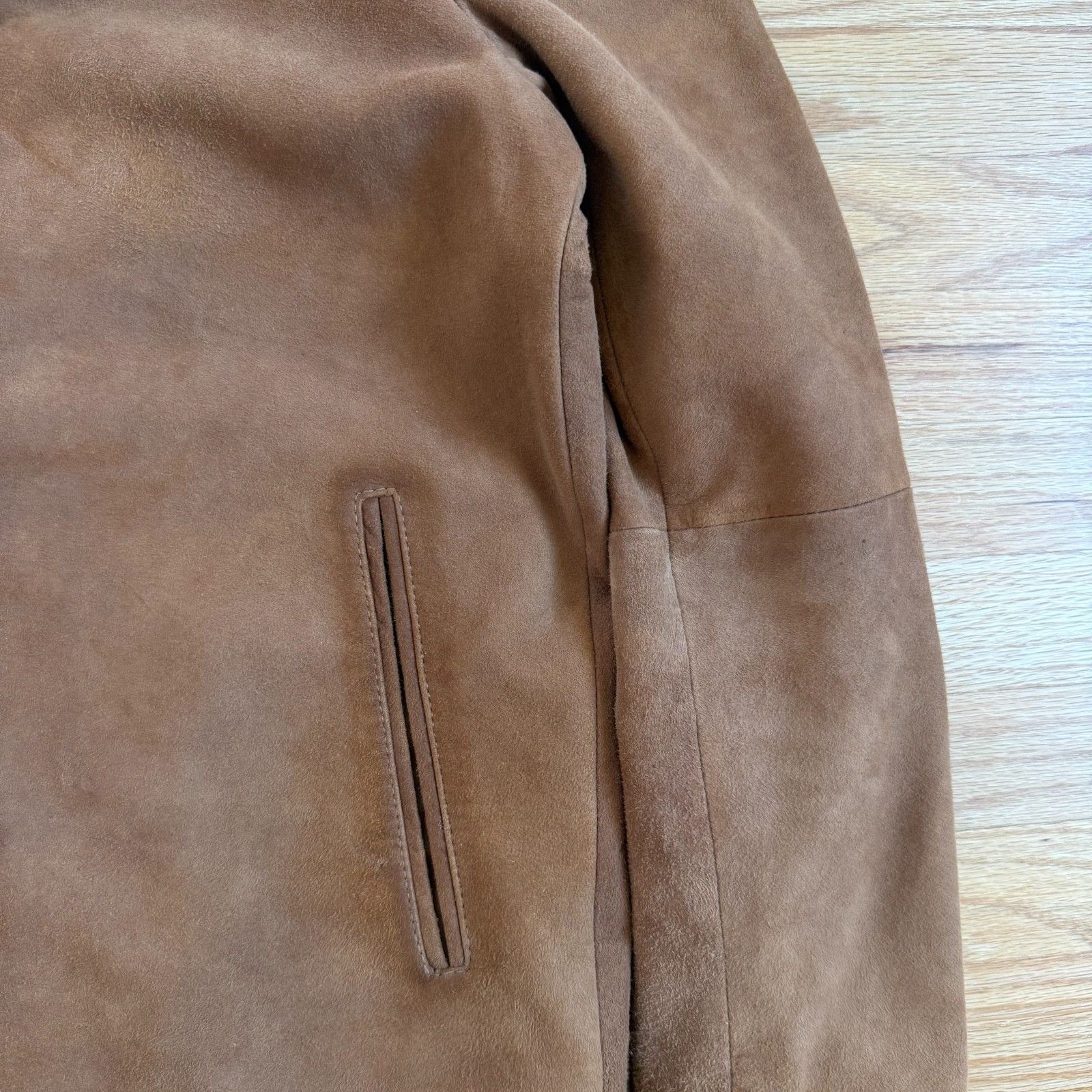 John Varvatos John Varvatos Sundance Brown Sheep Skin Suede Leather Jacket Size US S / EU 44-46 / 1 - 14 Thumbnail