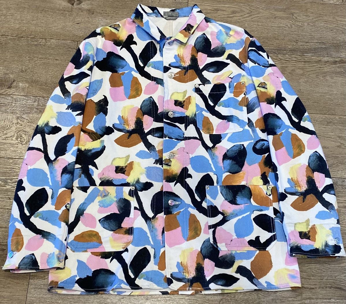 Dior Dior x Alex Foxton Floral Denim Jacket Size US L / EU 52-54 / 3 - 1 Thumbnail