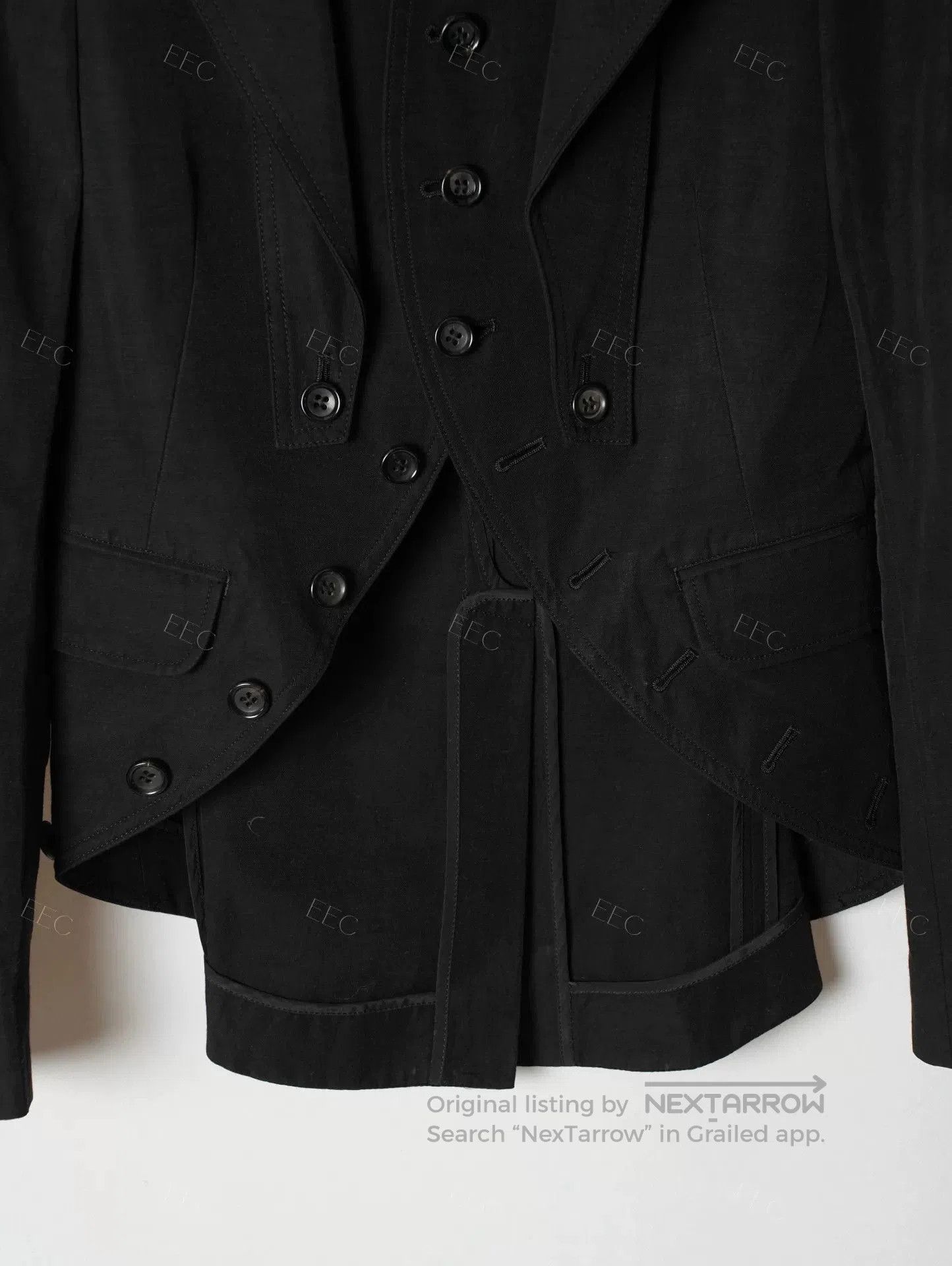 Other Versatile Black Tailored Jacket with Detachable Collar. Size M / US 6-8 / IT 42-44 - 5 Thumbnail