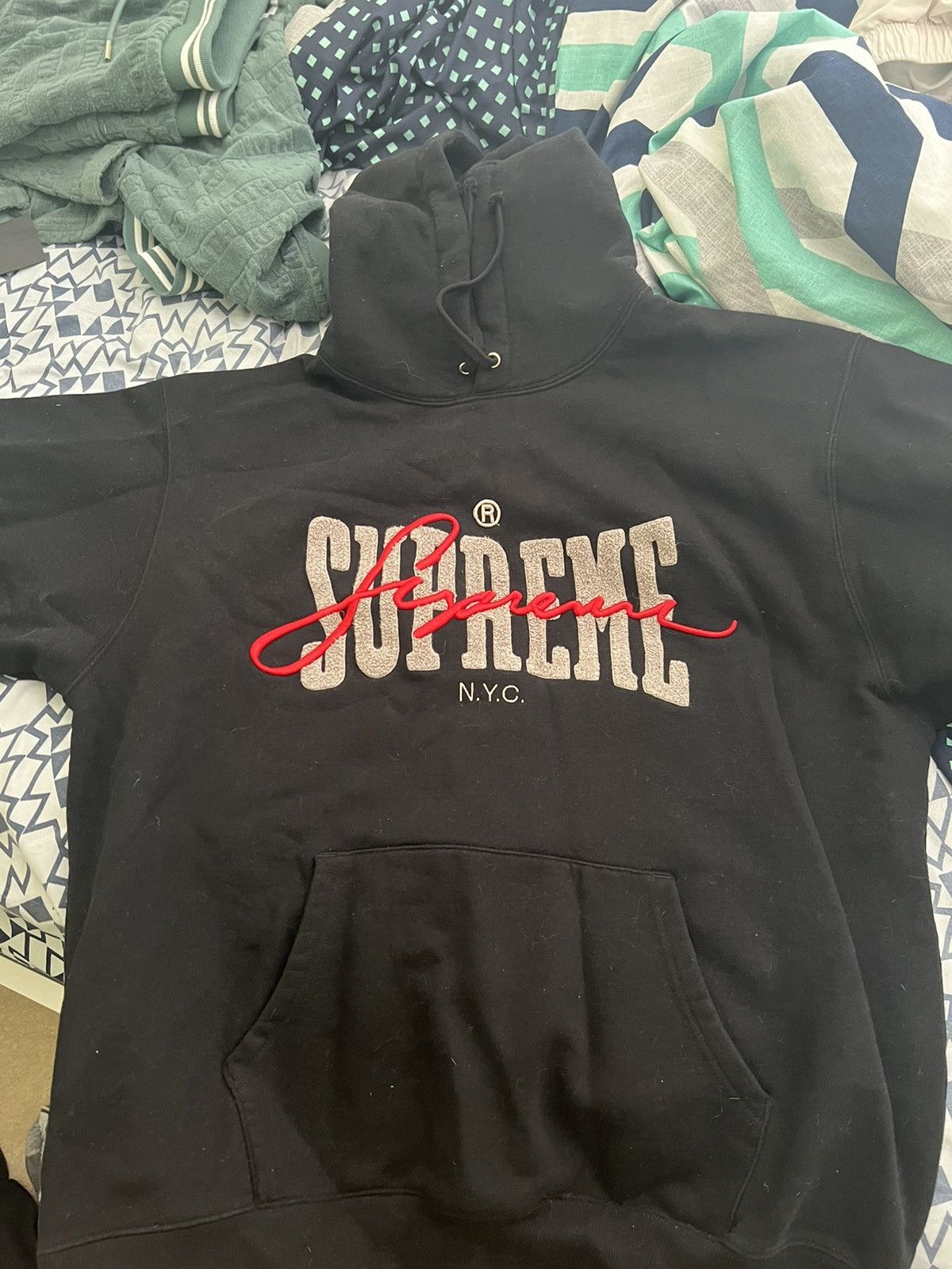 Supreme Embroidered Chenille Hooded Sweatshirt (SS22)