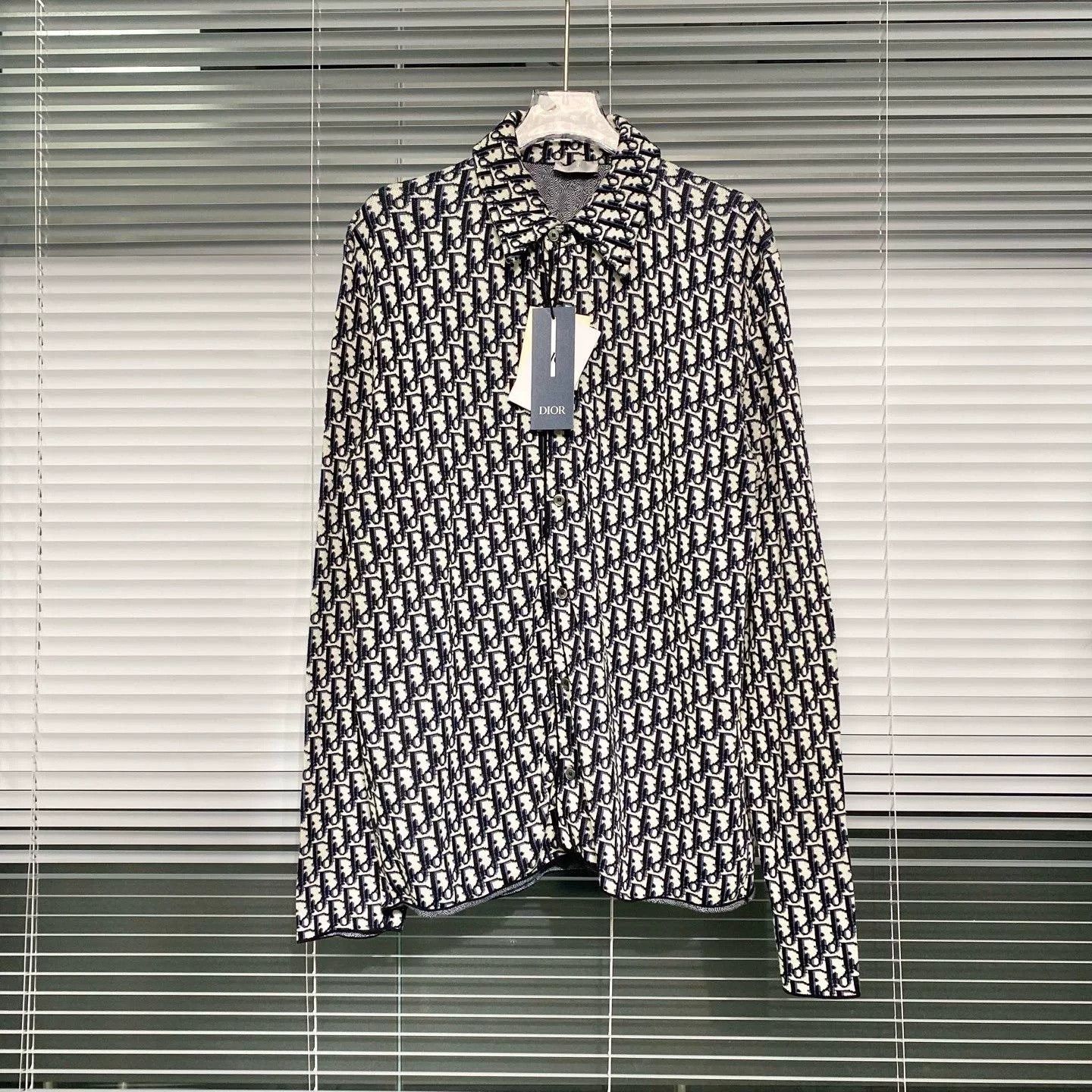 Dior Dior Oblique Logo Knit Shirt Jacket Size US XS / EU 42 / 0 - 1 Thumbnail