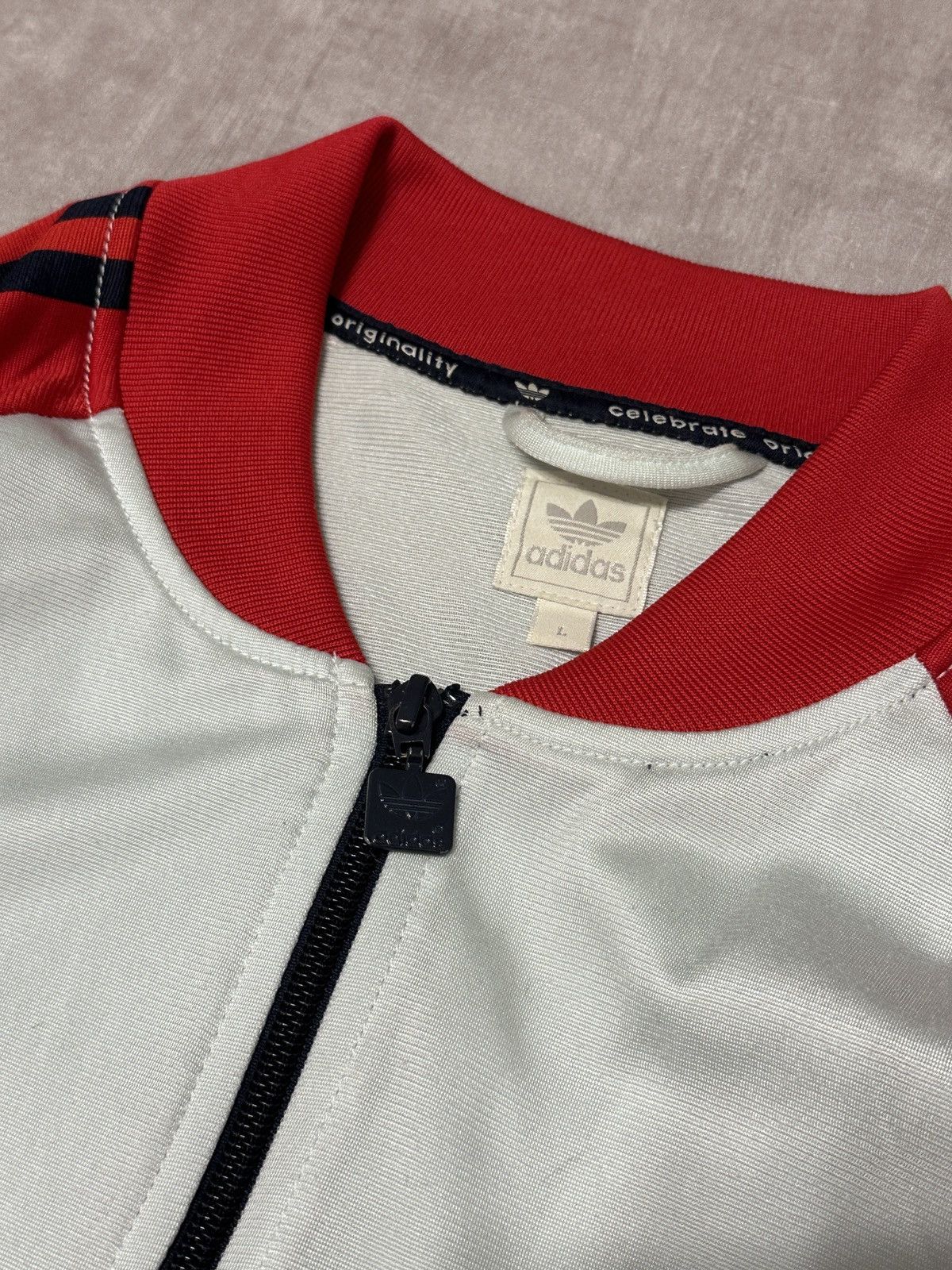 Adidas × Vintage Vintage 80s 90s Adidas Track Top Y2K Size US L / EU 52-54 / 3 - 3 Thumbnail