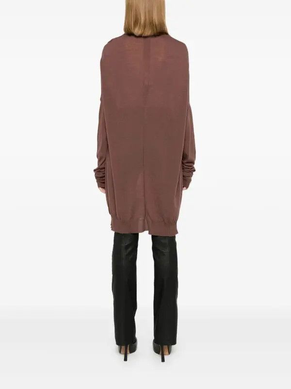 Rick Owens o1y0126 Cashmere Blend Sweater in Brown Size M / US 6-8 / IT 42-44 - 3 Thumbnail