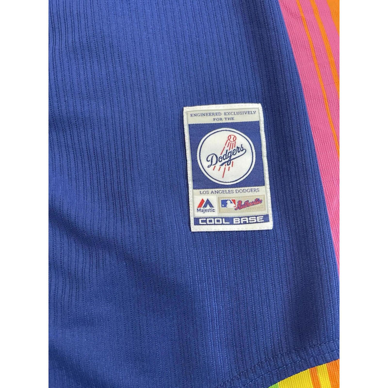 Other Vintage Los Angeles Dodgers Cool Base Jersey Blue Blank H48 Size ONE SIZE - 2 Thumbnail