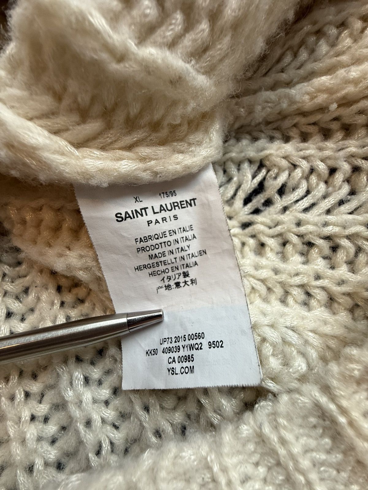 Saint Laurent Paris SS16 Saint Laurent surf sound Hedi destroyed cardigan XL Size US XL / EU 56 / 4 - 24 Thumbnail
