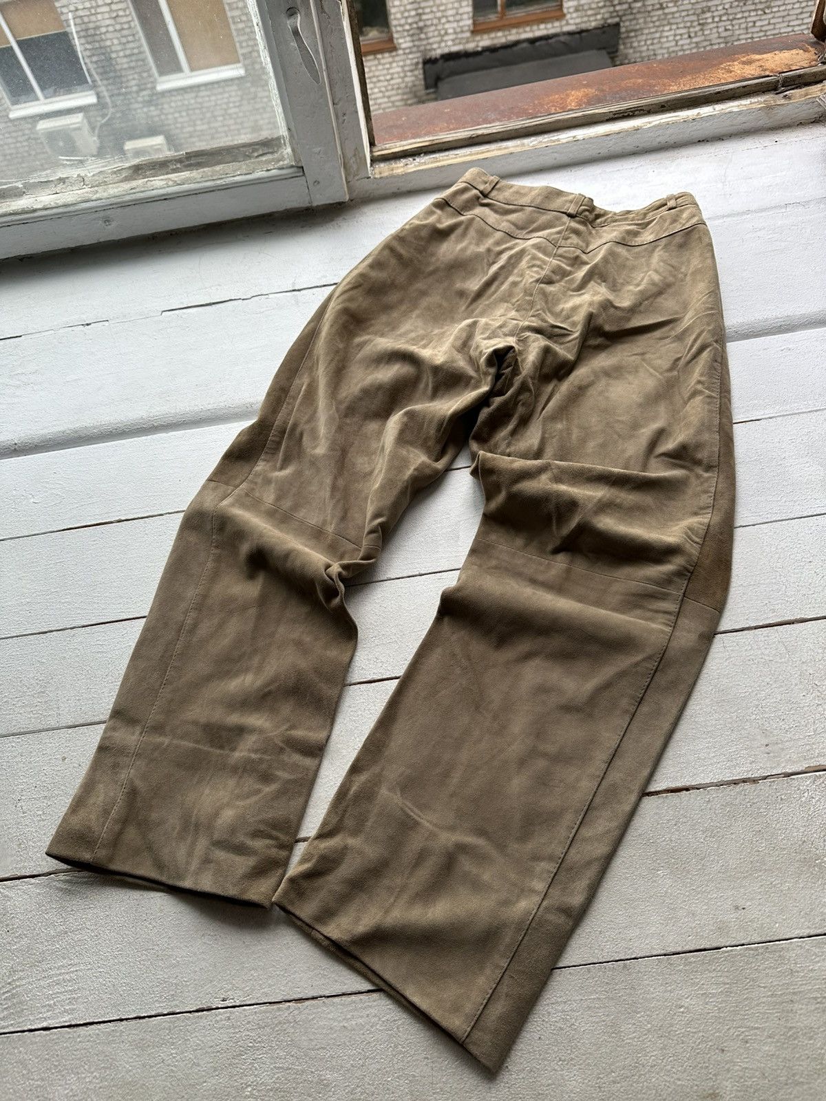Leather 🚨Vintage leather pants motorcycles BROWN LUXURY Y2K Size 26" / US 2 / IT 38 - 10 Thumbnail
